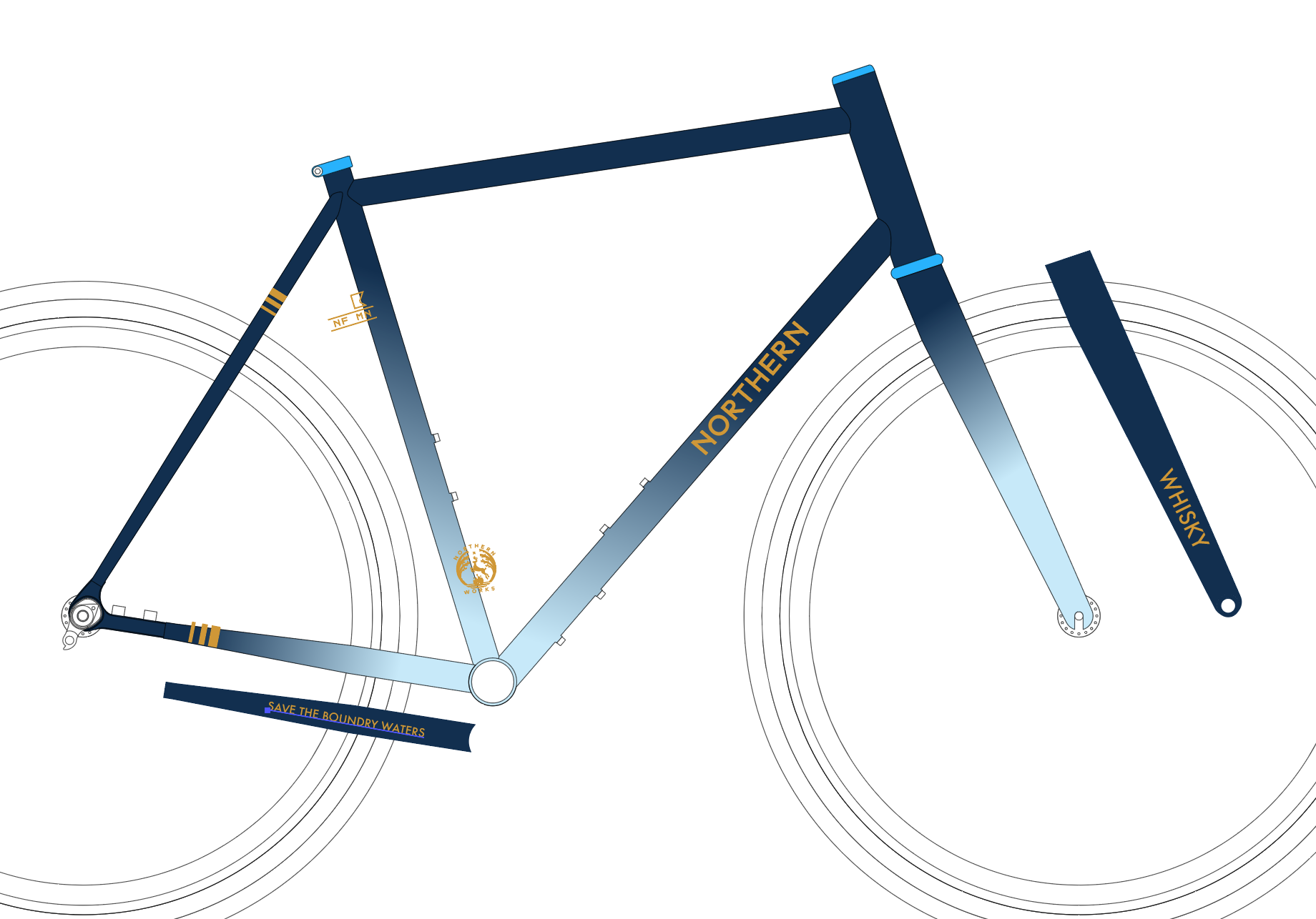 Custom paint design for Northern CX Works team bike