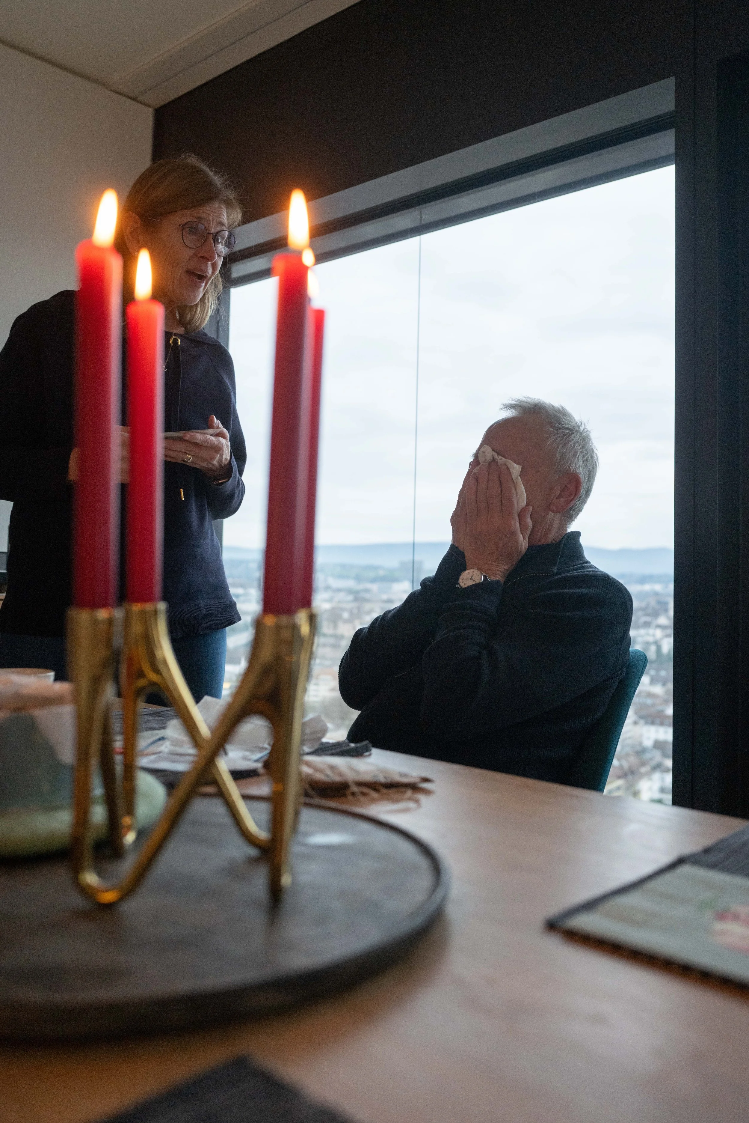 Emotional announcement