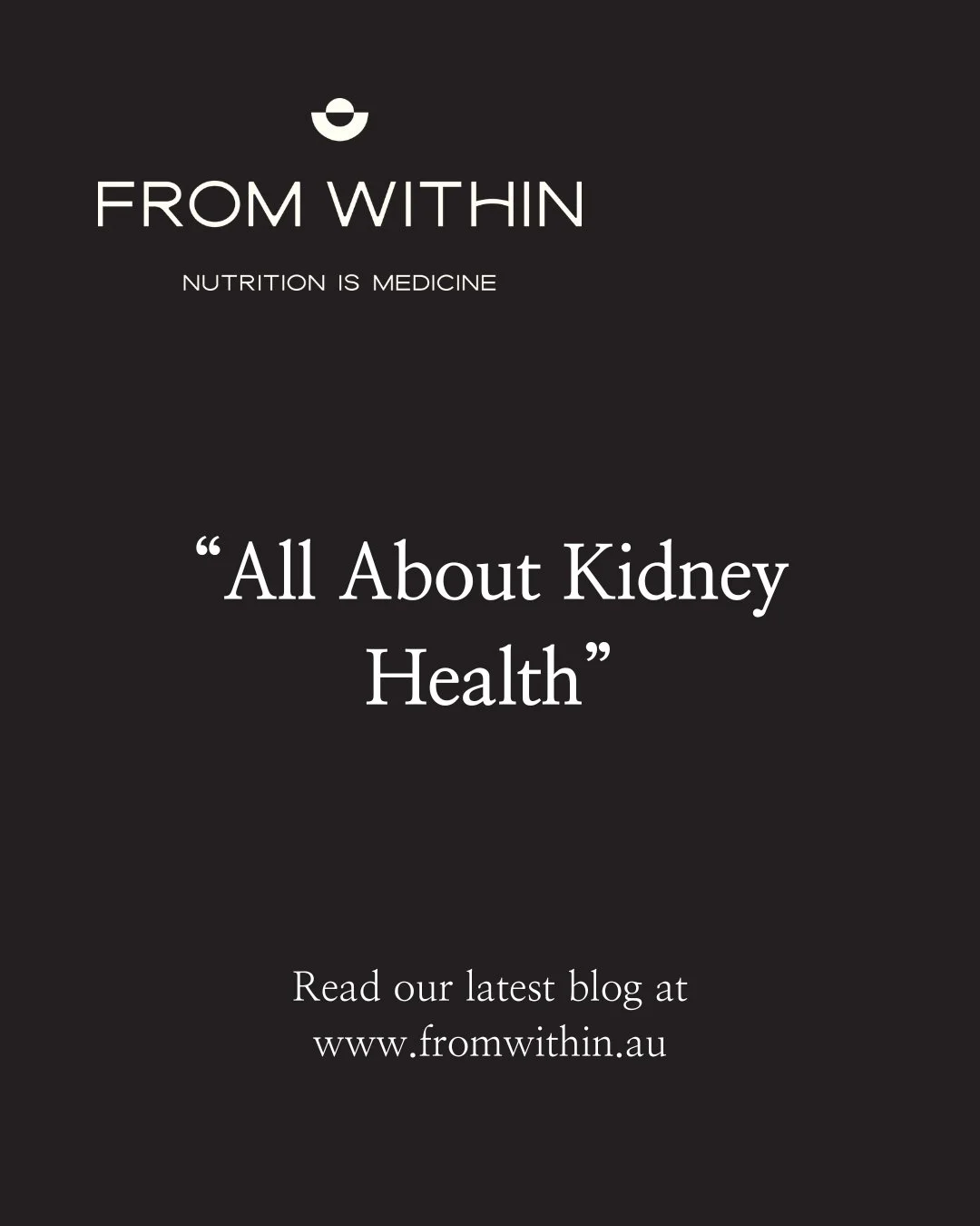 🫘 Kidneys: Your unsung heroes filtering 180L of blood daily. FROM WITHIN&rsquo;s new blog, All About Kidney Health, is LIVE today, learn more about your kidneys. Did you know, 1 in 10 people have silent CKD&mdash;don't wait for your kidneys to fail,