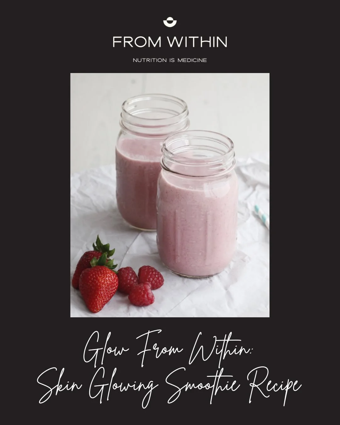 🍓🩷This vibrant smoothie is packed with skin-loving nutrients: antioxidants, vitamin C, collagen-boosting ingredients, and healthy fats to help your skin look radiant and hydrated from the inside out.

Ingredients (serves 1):
* 1 cup frozen strawber