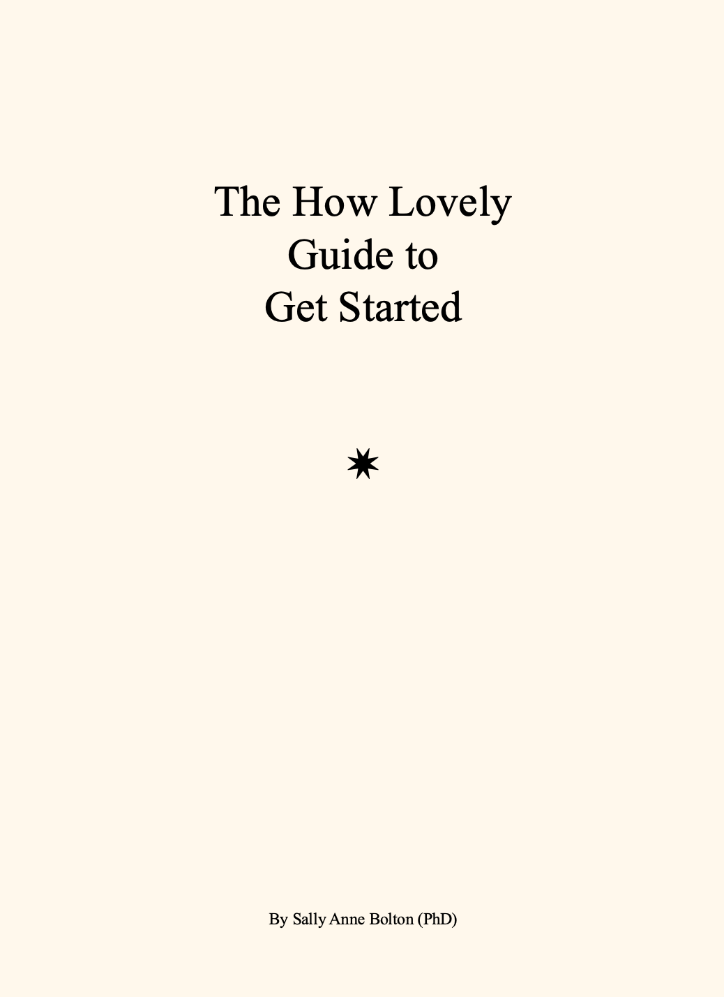 THE HOW LOVELY GUIDE TO GET STARTED (DIGITAL PDF)