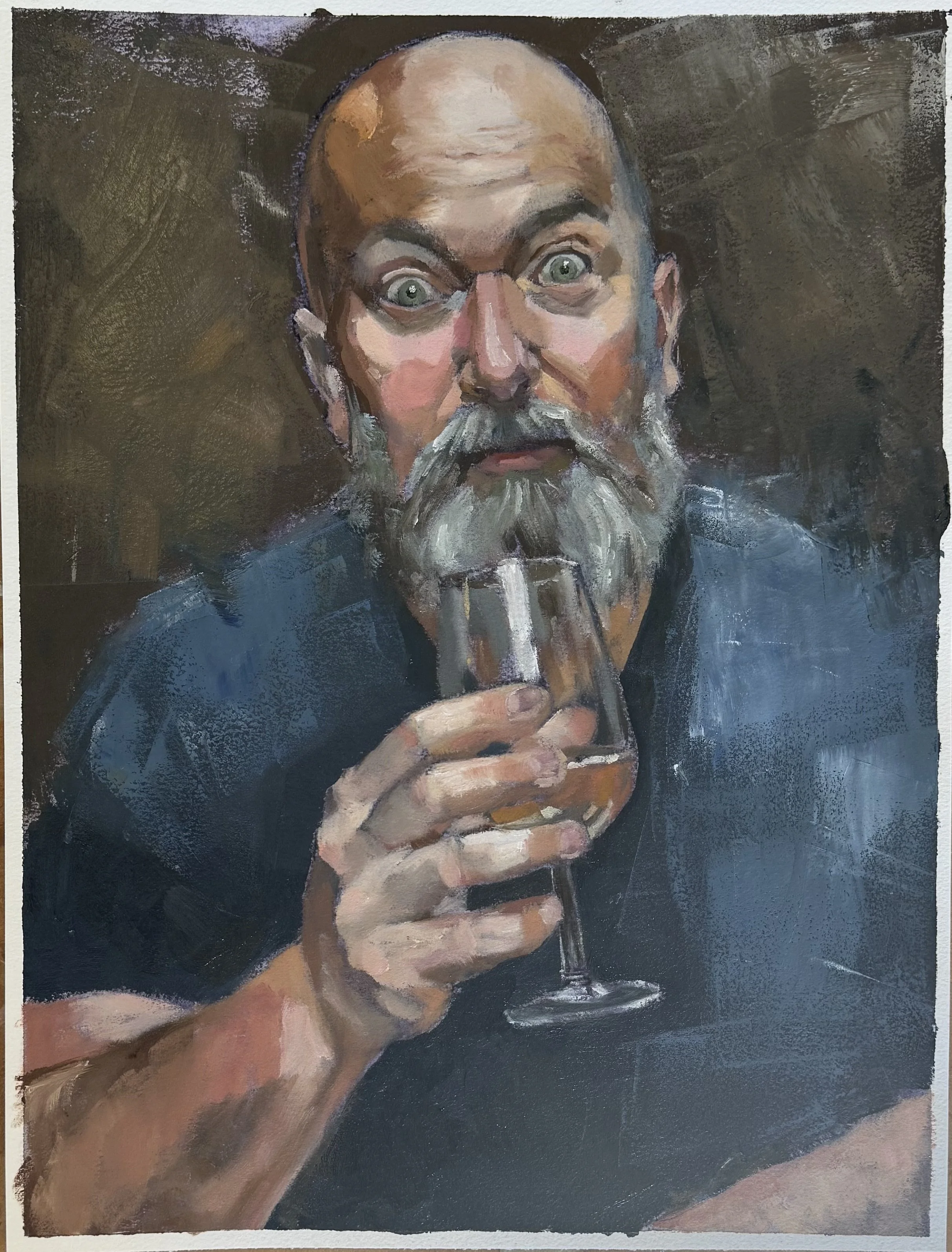 Martin - oil on paper, study