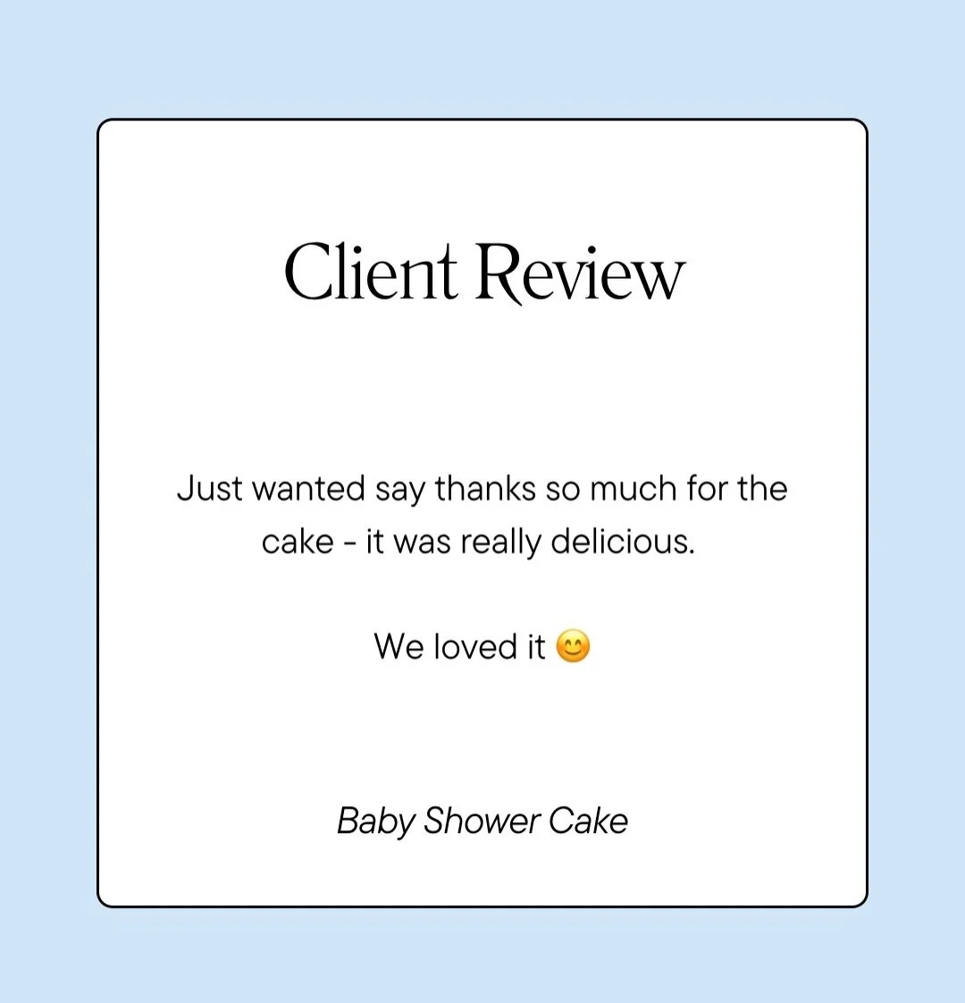 Love receiving emails from clients like this! 

Met through selling at the Wimbledon market and they ordered a baby shower cake - 3 tier 9inch vanilla cake with pistachio Swiss meringue buttercream, passionfruit curd and fresh raspberries with a nake