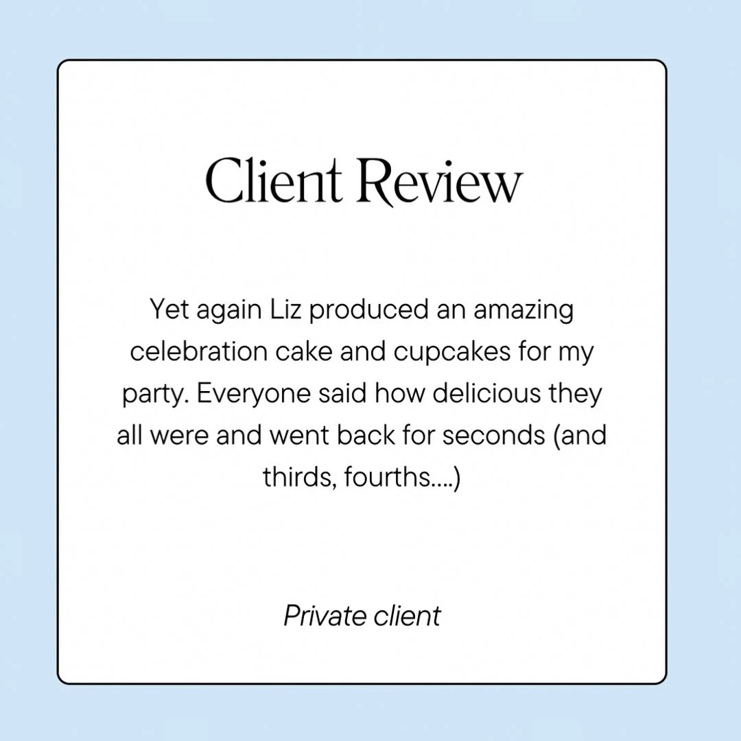 Another happy client 😍 love getting reviews like this, makes my day! 

- chocolate fudge cake
- maple pecan cupcakes
- cherry Bakewell cupcakes

All made with gluten free ingredients 👍🏻