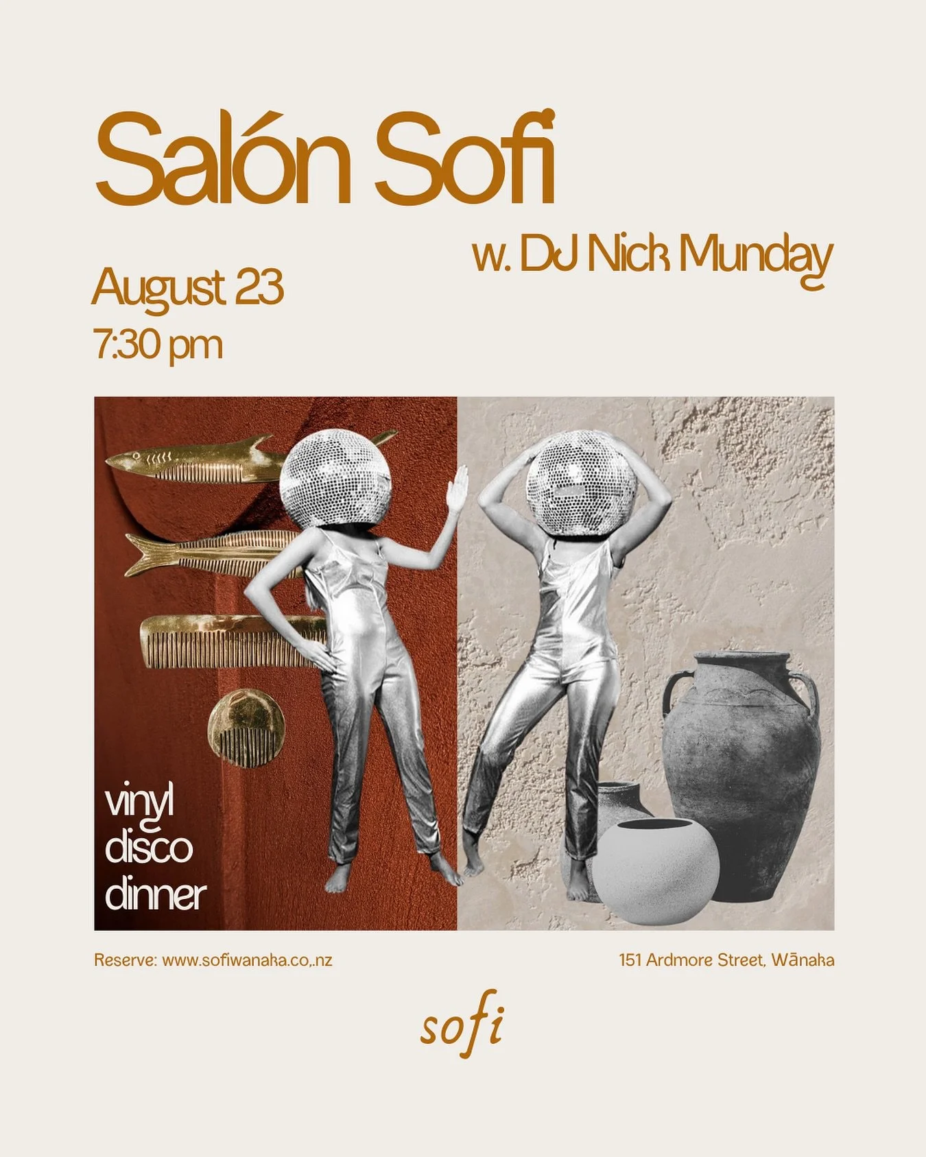 Join us this Saturday Disco &amp; Vinyl Night! DJ Nick Munday will be spinning a mix of classic disco vinyl records and contemporary tunes starting at 7:30 pm. Enjoy a delicious Mediterranean dinner as you dance the night away.

Free entrance. Bookin
