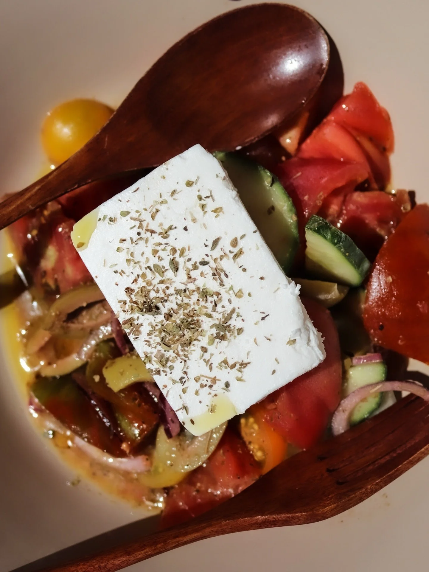 Our Greek salad  is back for the season. 
Local farm tomatoes, fresh flavours, vino, lakefront &amp; slow sunny days.

#sofi #mediterranean #wanaka #lakefront