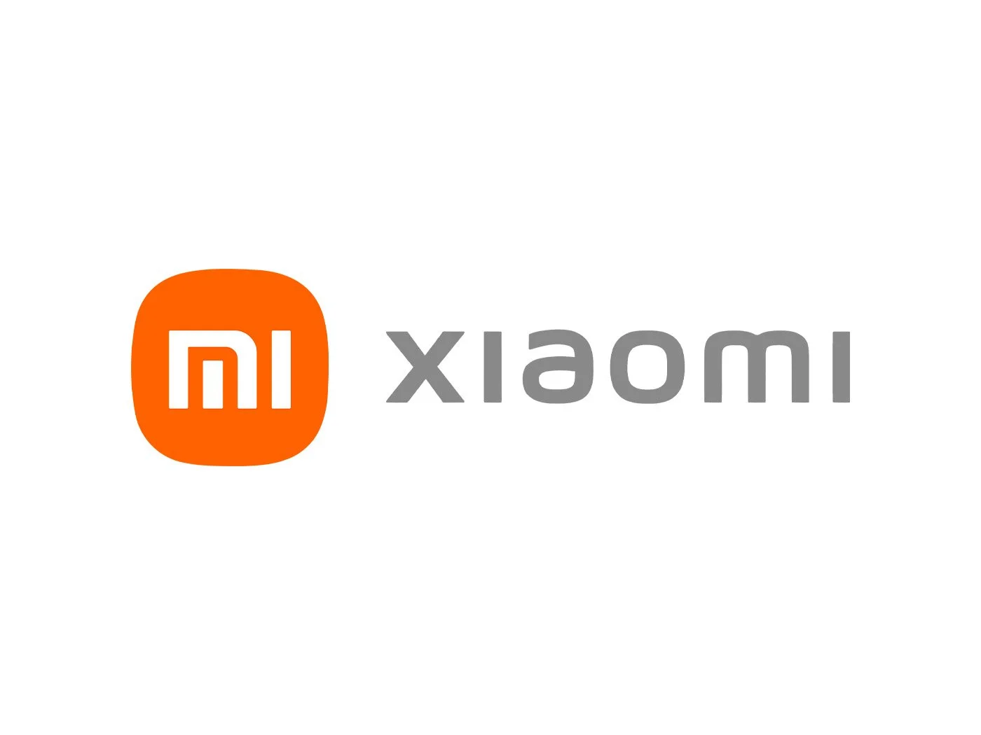 Logo de Xiaomi avec le texte 'xiaomi' en gris
