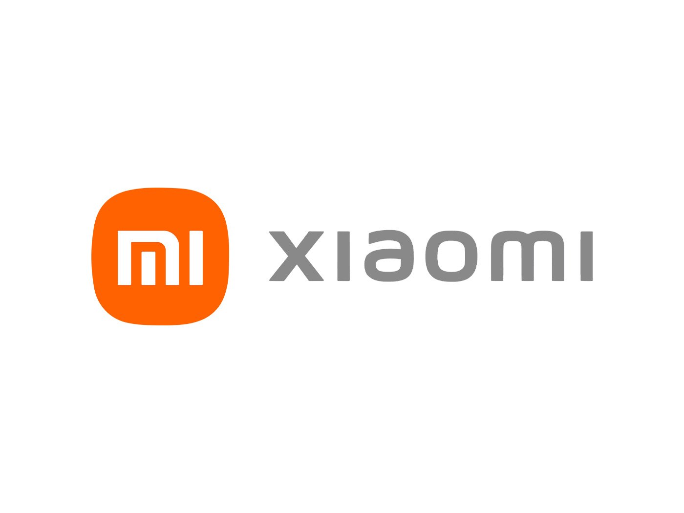 Logo de Xiaomi avec le texte 'Xiaomi' en gris