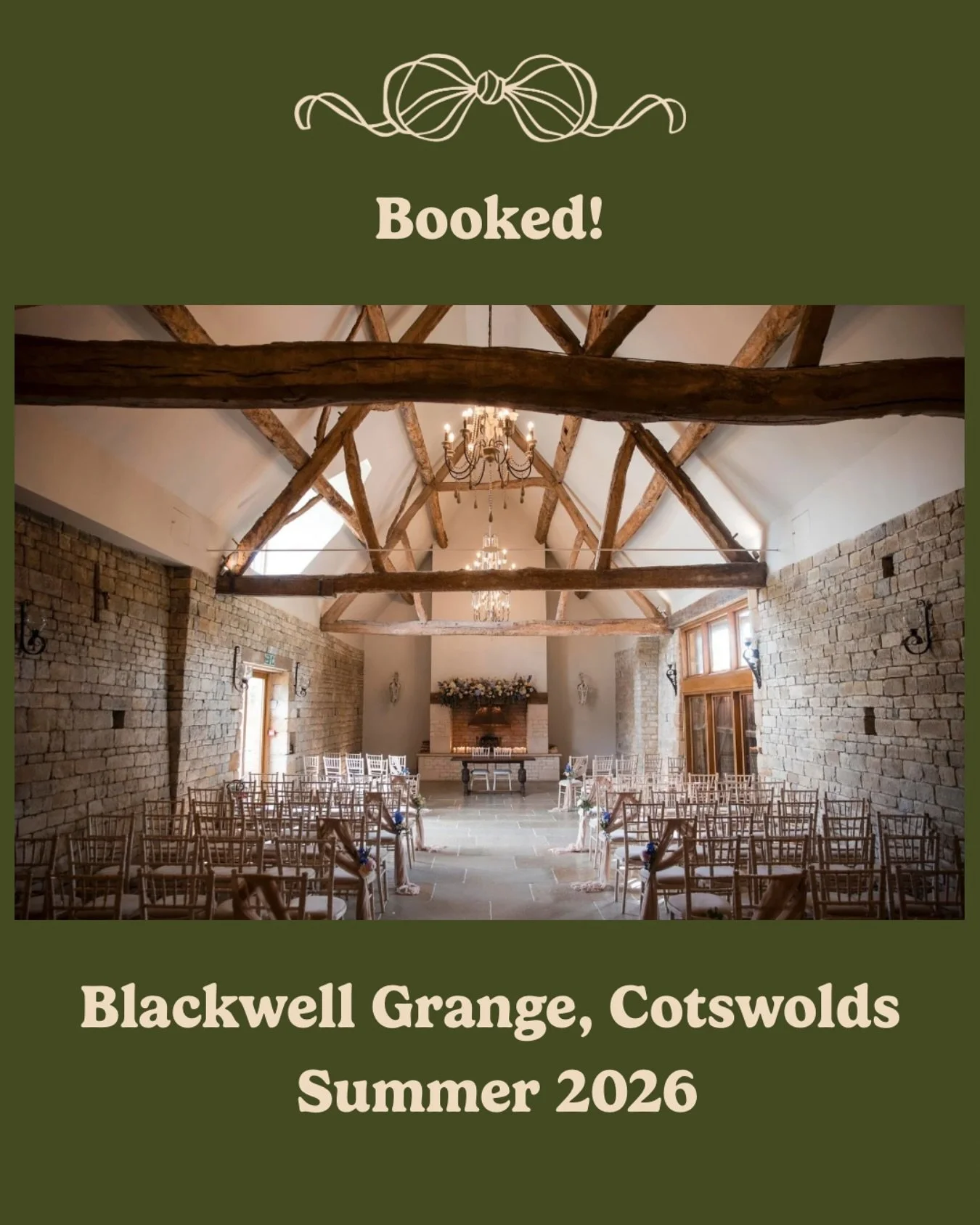 BOOKED! @blackwellgrange 
Summer 2026 🌿🌞

One of the best perks of being a celebrant? Travelling across the country and spending time at the most beautiful venues - and this one is a dream&hellip;

Tucked away in the heart of the Cotswolds, Blackwe