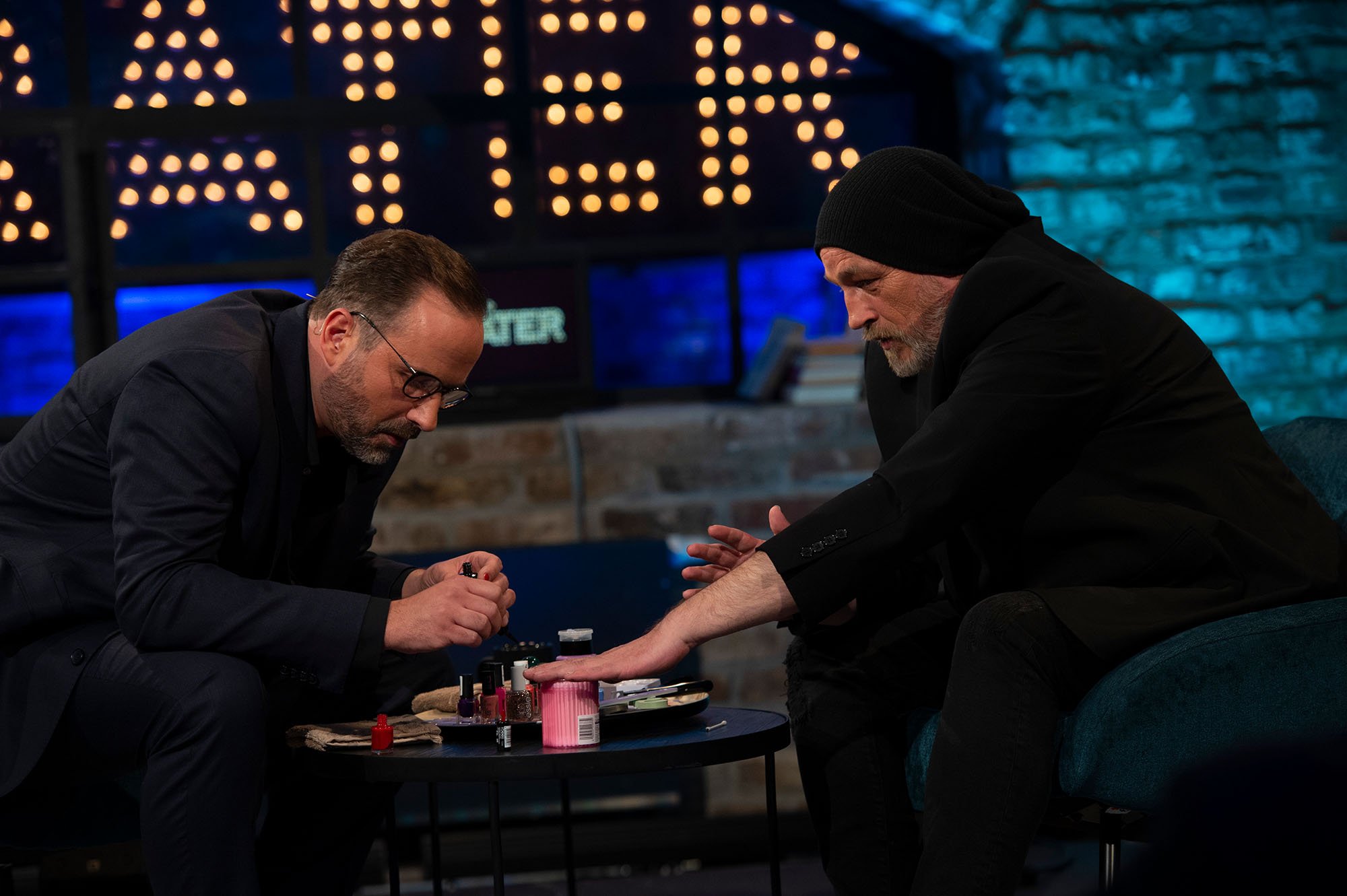 Straeter im Studio, mit Gast