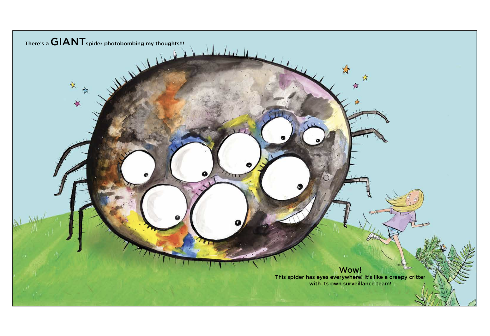 Giant spider illustration loads of eyes