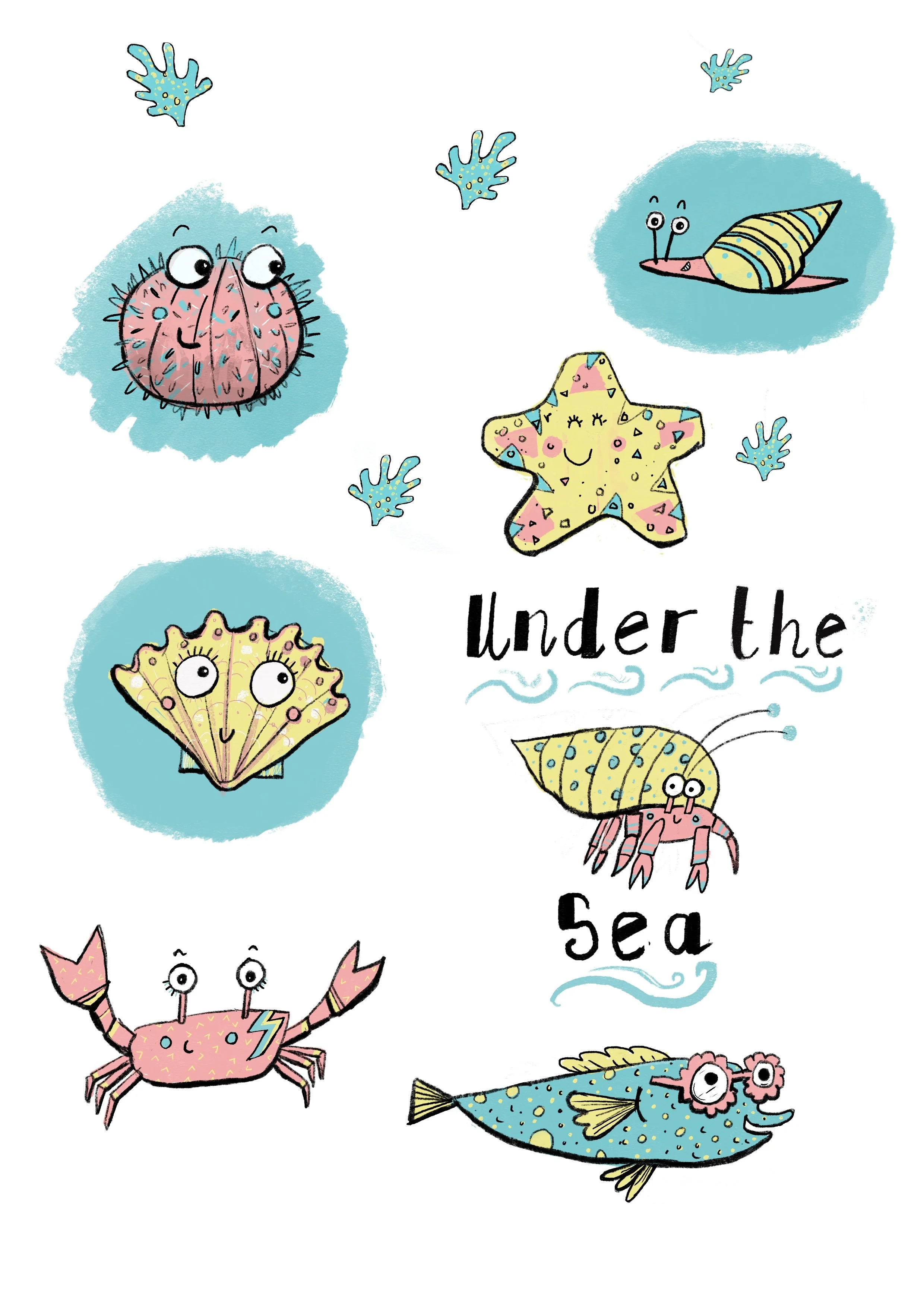 sea creatures character design