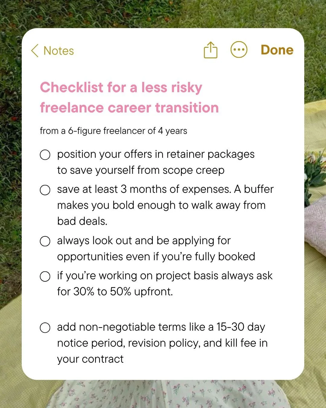 the internet loves to scream &ldquo;freelancing is unstable&rdquo; but the truth? 👀

you can de-risk the hell out of it. And make it the stable source of income as a 9-5, but without working 9 to 5!

while employment gives you the illusion of stabil