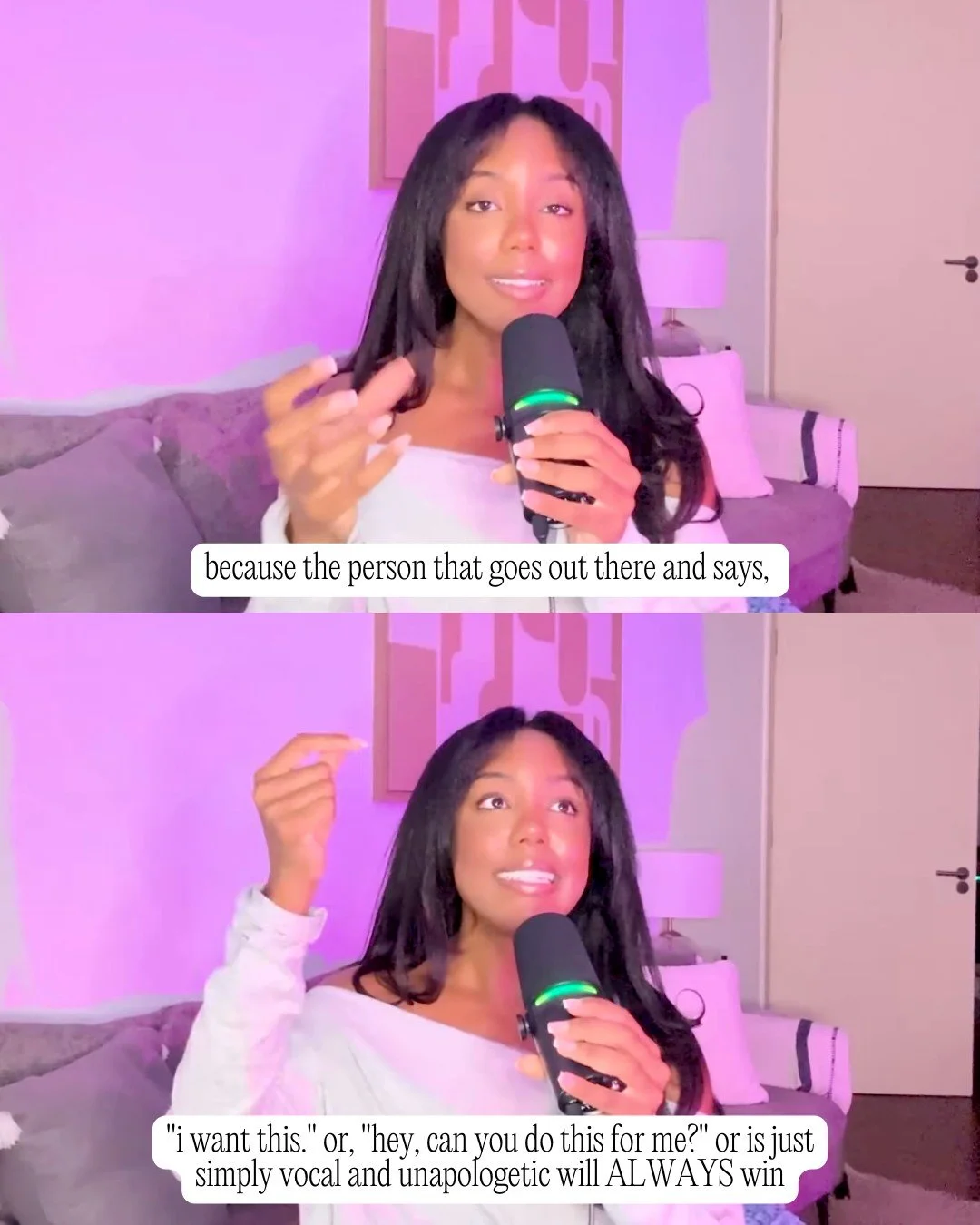 you might just hit that goal faster because you chose to talk about it, stand up for it and stick with it! xx