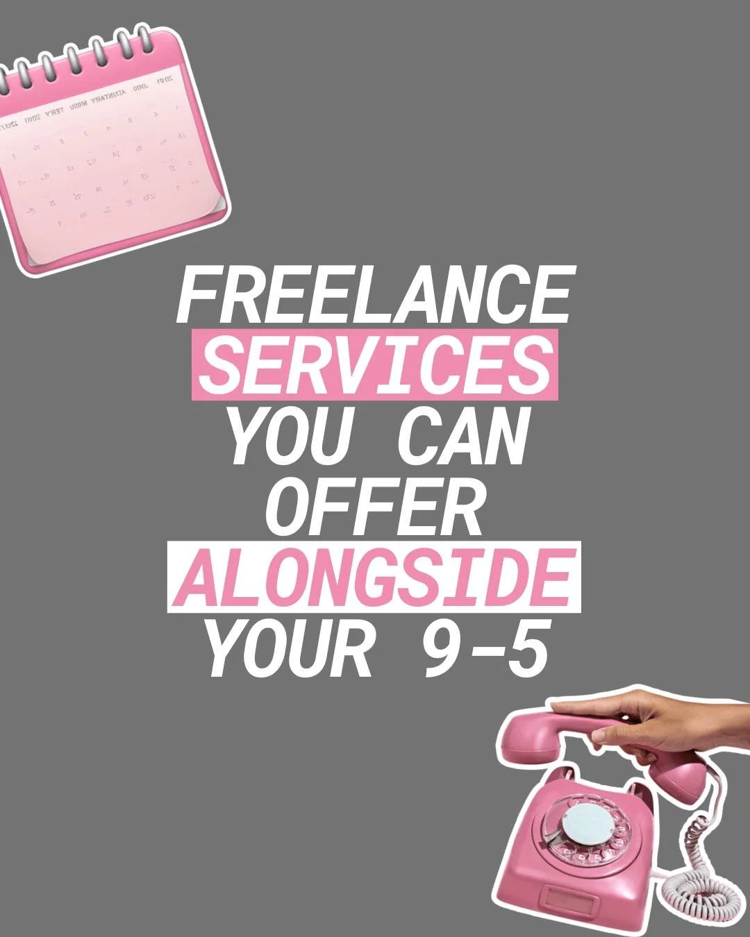if you&rsquo;re clocking in every morning for your 9-5, knowing you can do MORE&hellip; this is your sign!

Here are 5 ways you can build your income, autonomy, and freedom, without having to quit your 9-5!

freelancing || freelance services || 9-5 |