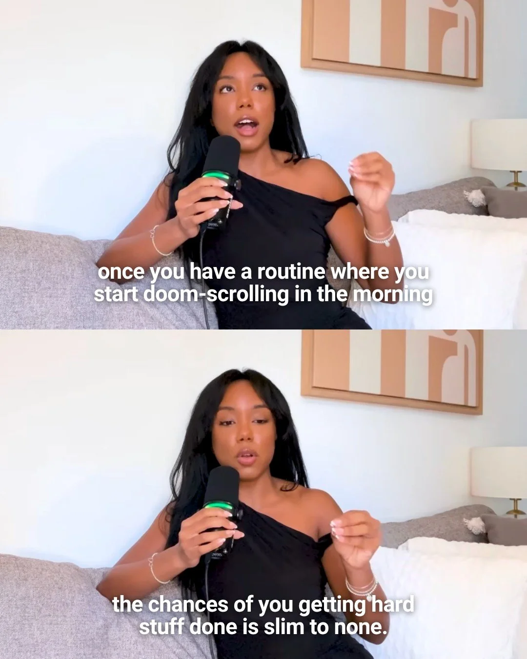 we say this with love, put the phone down in the morning. You are not missing anything. 

But you ARE missing out on the best, most focused version of yourself every single day you wake up and scroll first! 💋✨