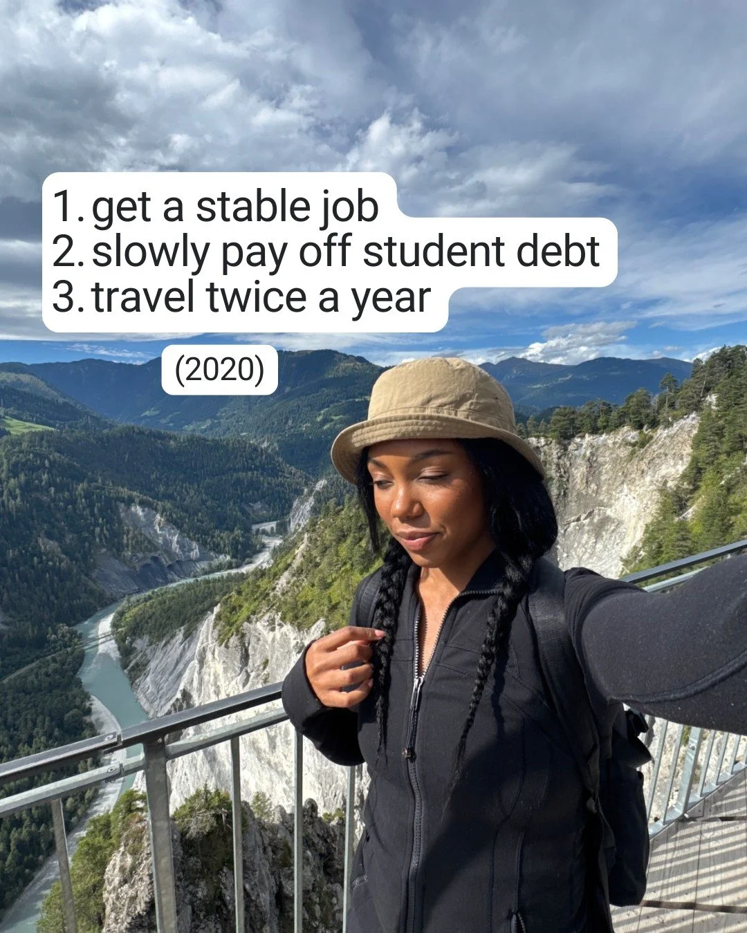 The funniest part about those 2020 goals? 🫣

I thought they were &ldquo;HUGE at the time.

A "stable job" was the dream.

Turns out there&rsquo;s no such thing as *stability* in a job title, and it's something you build yourself. 

Instead