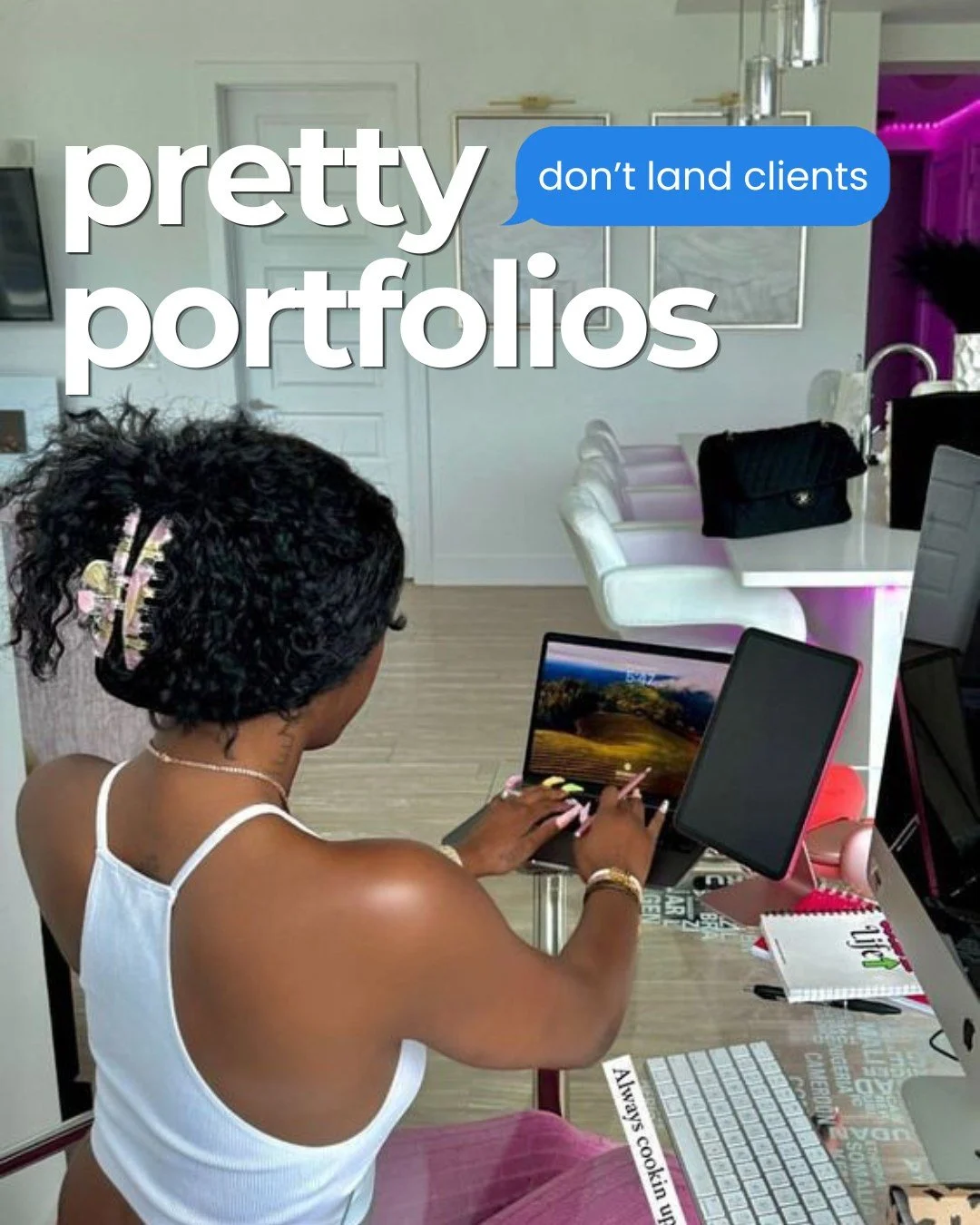 Clients don't hire based on aesthetics. They hire based on trust. 🤏🏾

And trust is built when someone can see not just what you made, but how you THINK.

📌 Three things. And that's all a portfolio needs to do its job. Save this for the next time y