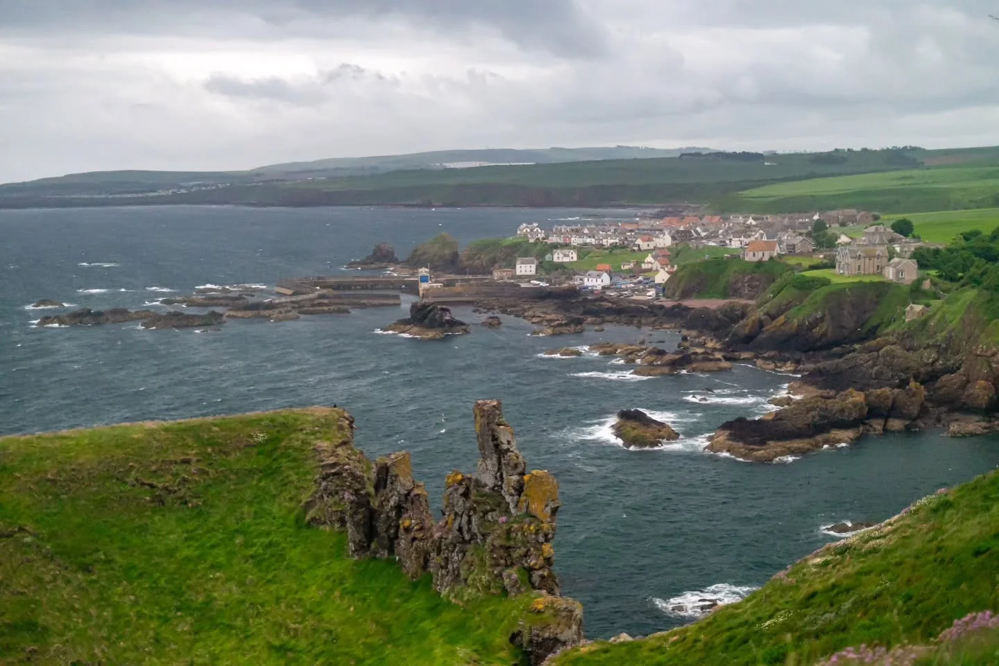 The view across St Abbs from the cliff side.  Water crashing against the rocks on a windy day along the hill.

www.jdwphotography.net

#sonyalpha #photooftheday #landscape #visitscotland #coastal