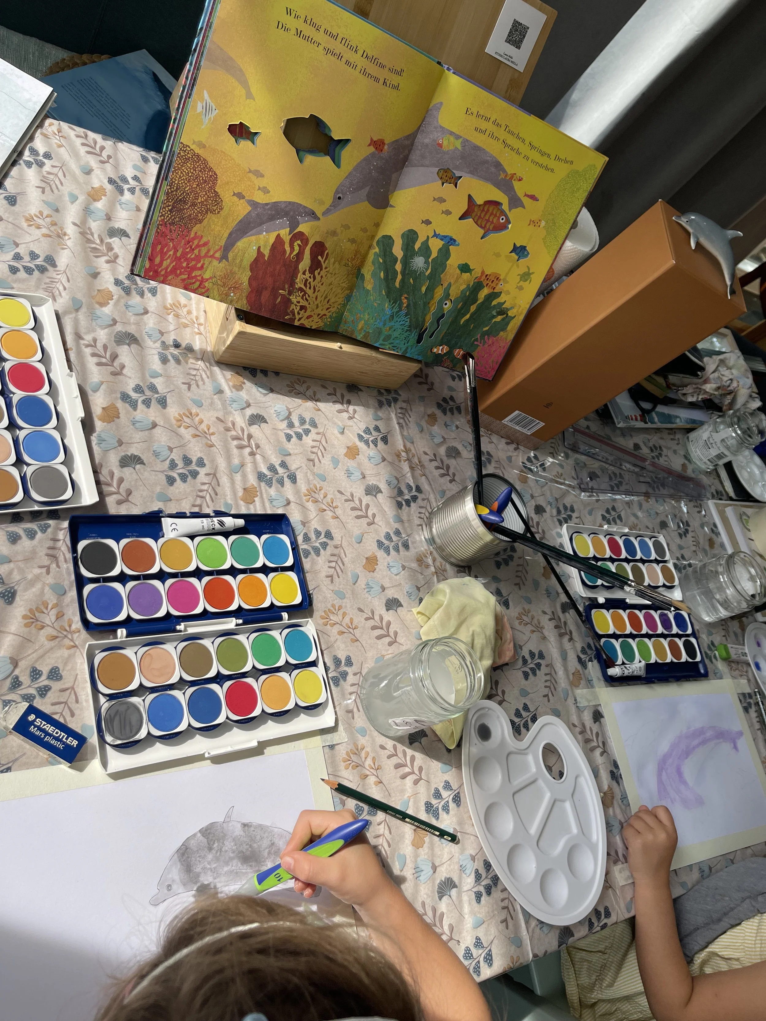 Aquarell-Workshop für Kinder im Herbst Teil I