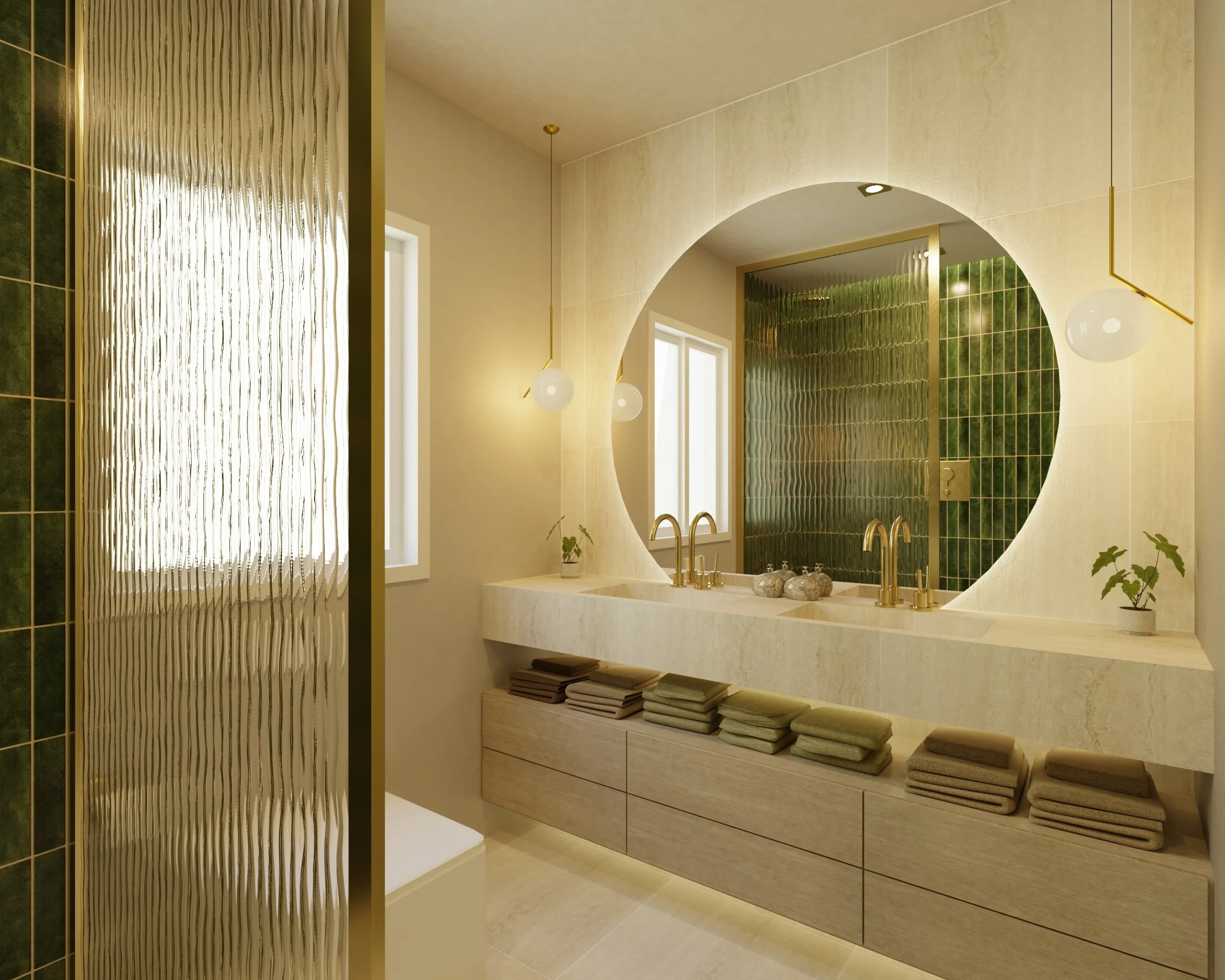 Earthy & Luxurious Bathroom Design