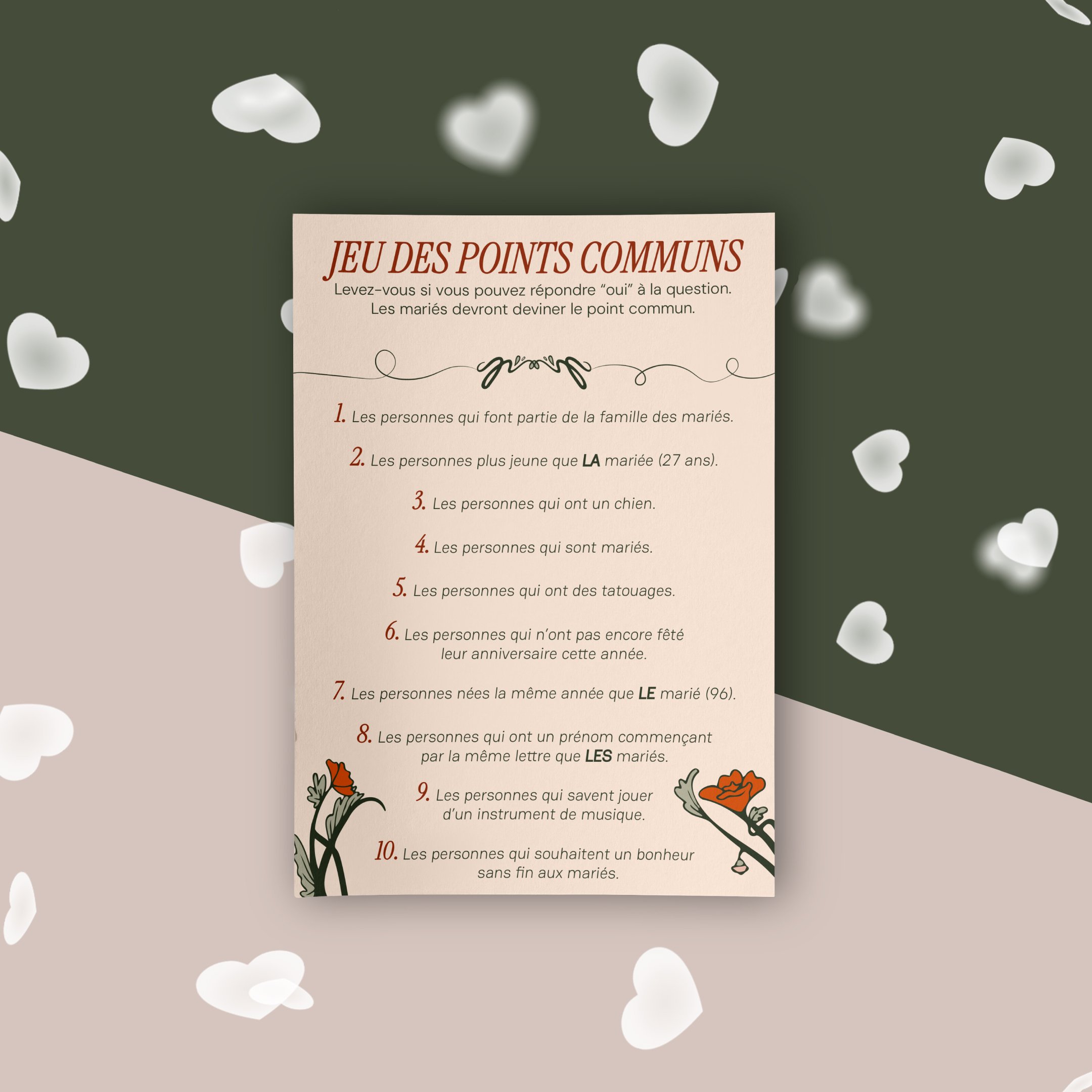 A4 jeu des points communs