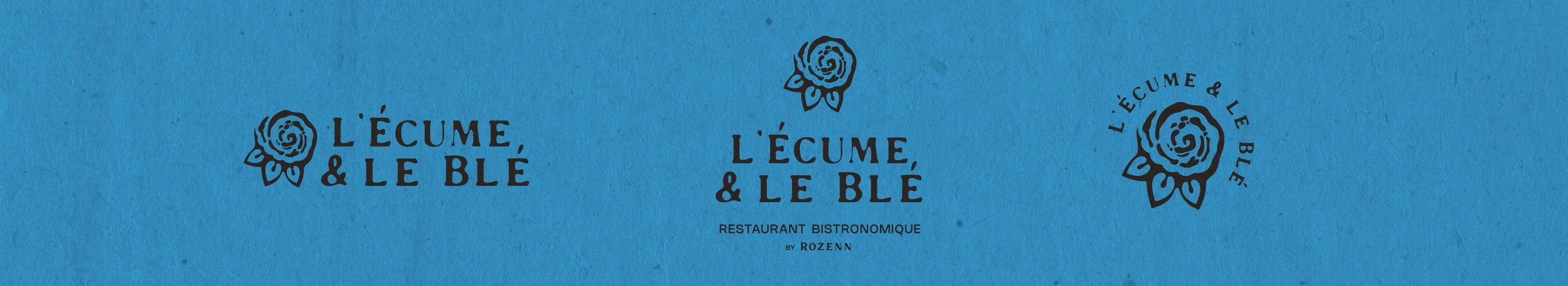 Suite de logotype du restaurant L’Écume & le Blé