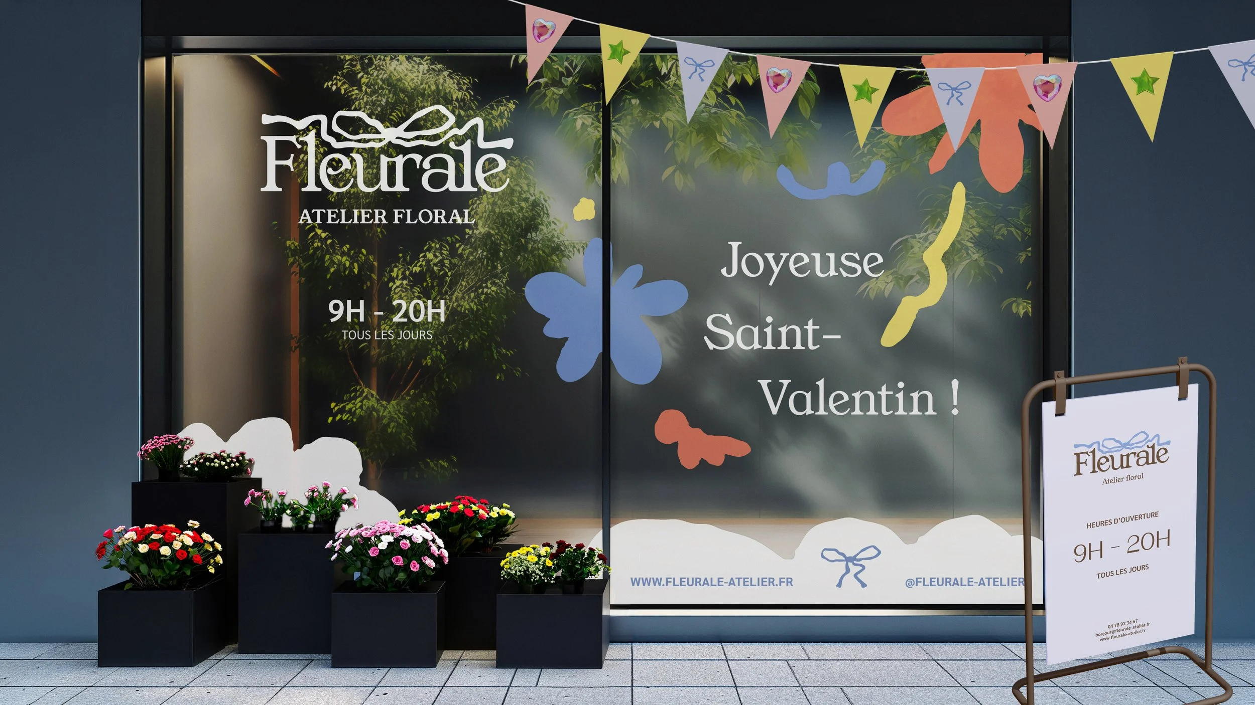 Devanture du magasin Fleurale