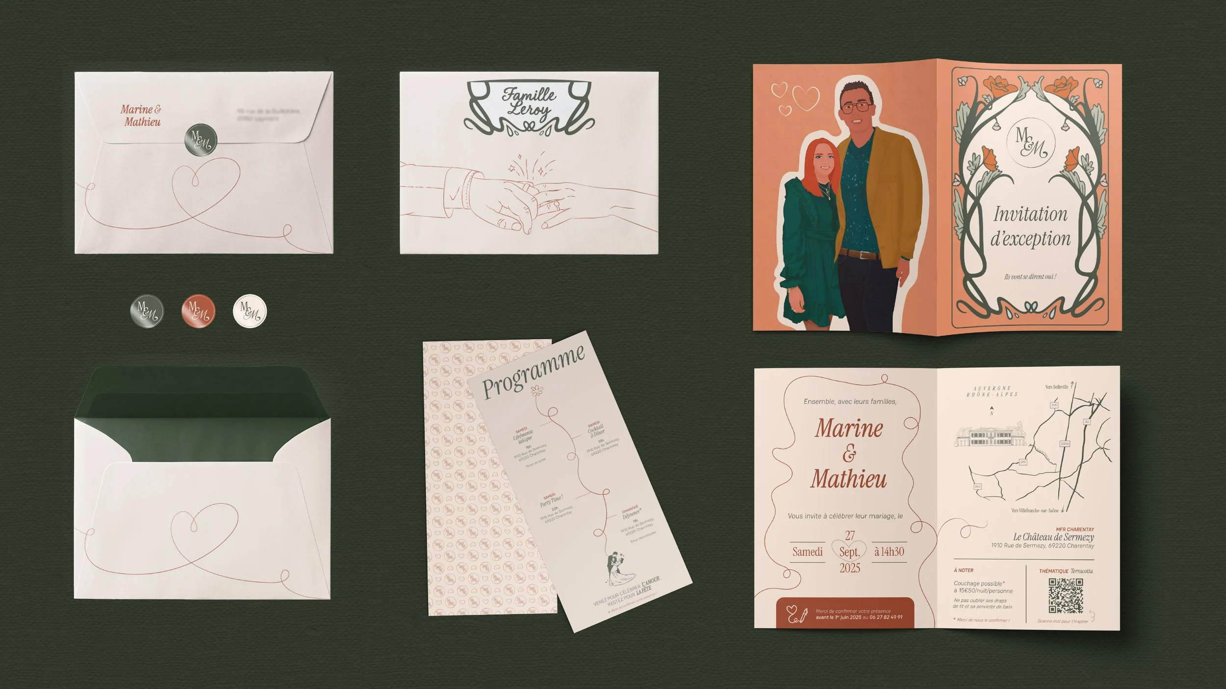 set de papeterie du mariage