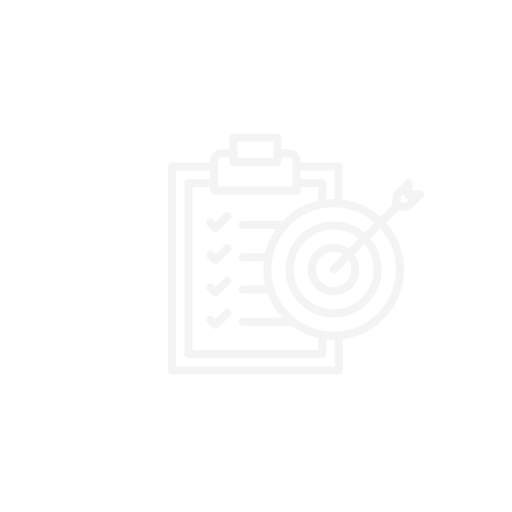 Checklist with a target and arrow icon on a black background.