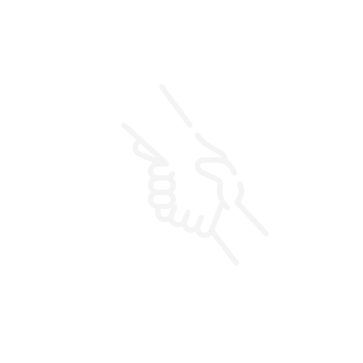 Line drawing of two hands clasped in a handshake, symbolizing cooperation or agreement.