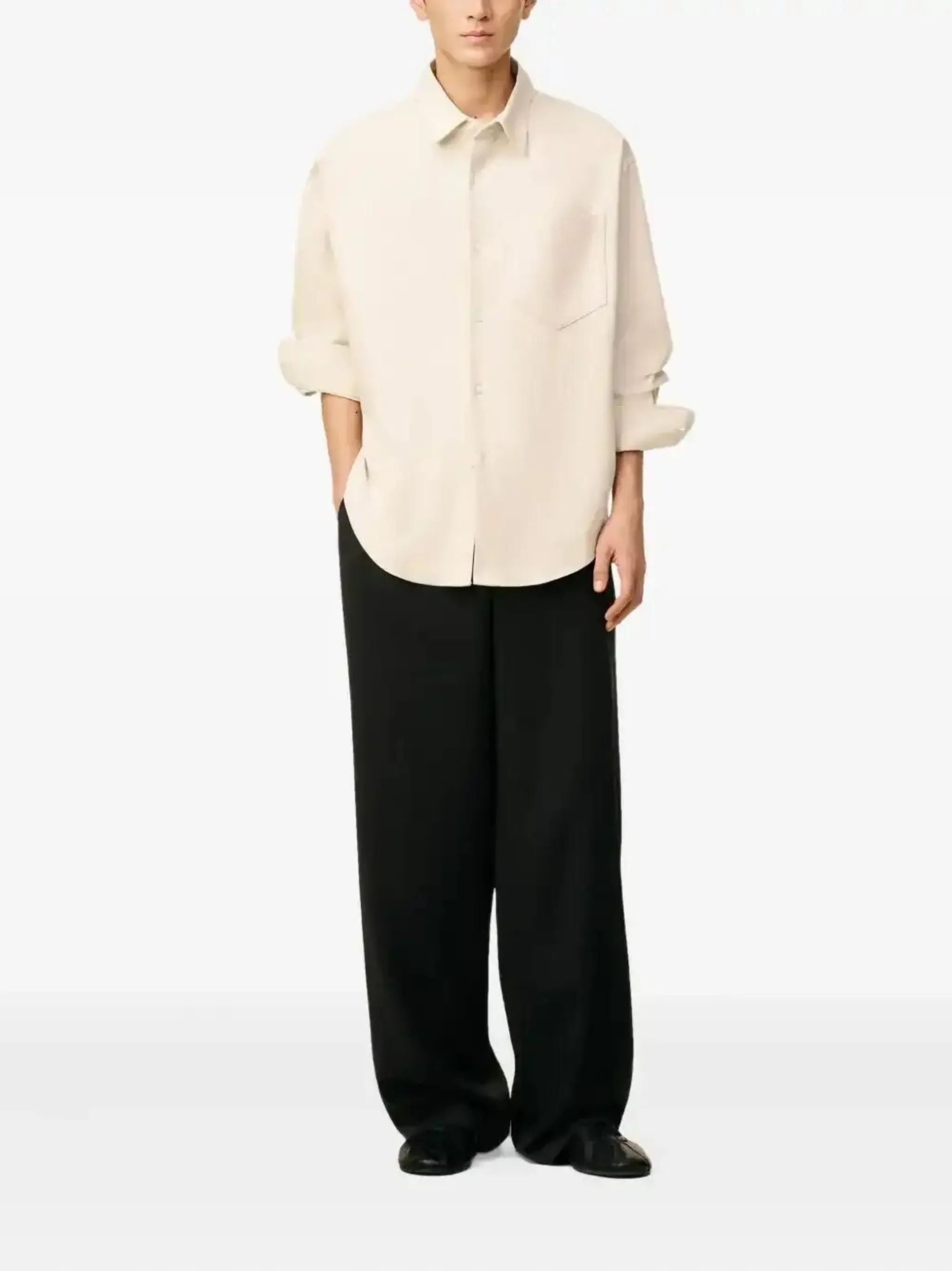 AMI Paris - Ami De Coeur Embossed Cotton Boxy Shirt