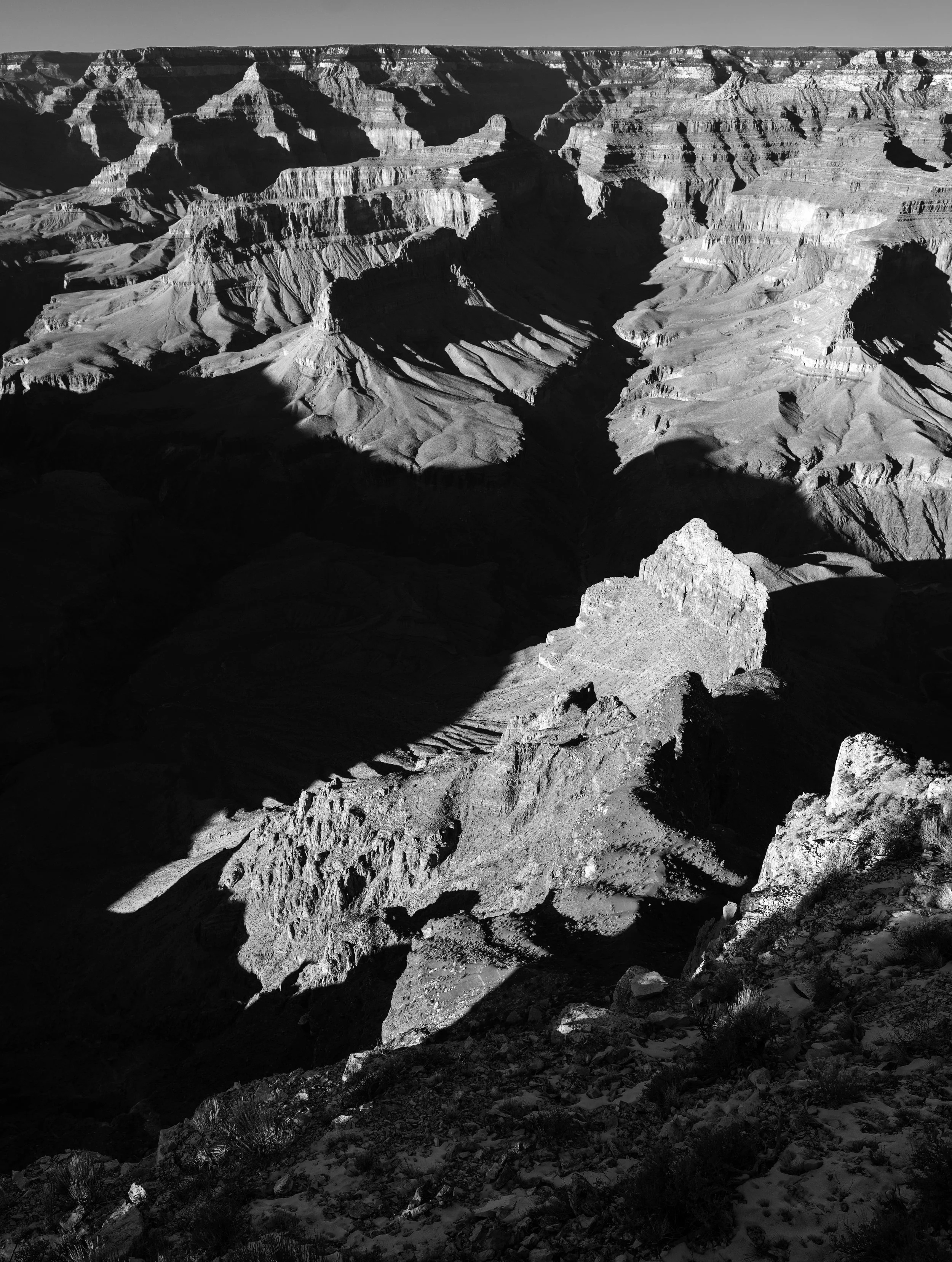 Harsh shadows under stretching sunset, Hermit's Rest