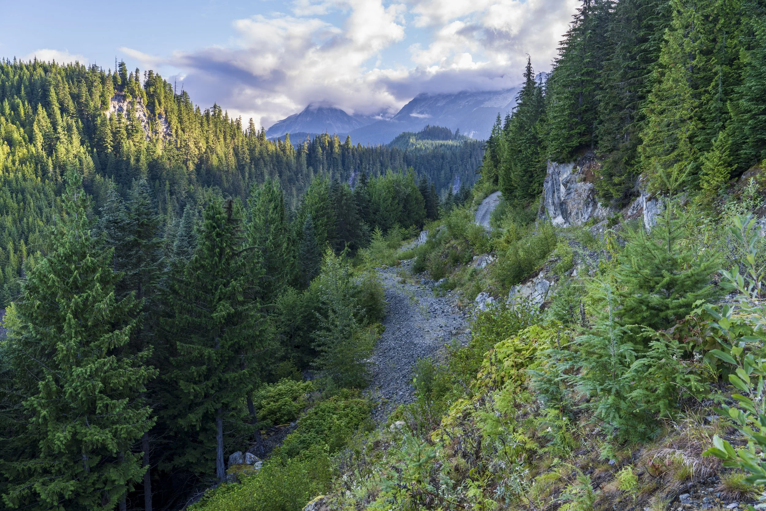 Pyramid Mountain, Spire Peak from Skookum Creek, Squamish-Lillooet District