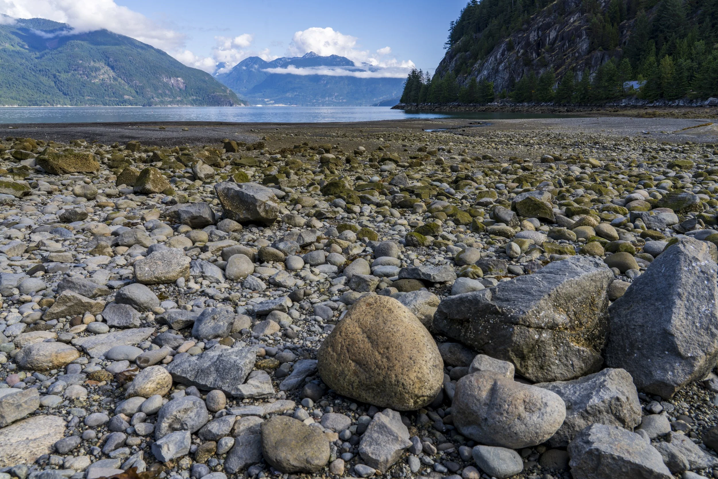 South end of Tantalus Ridge from Porteau Cove, Sunshine Coast District