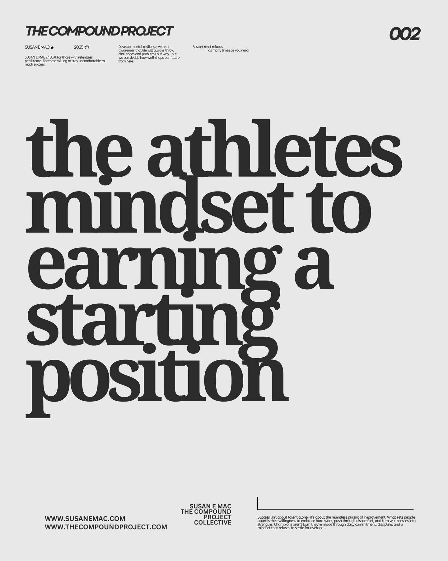 The athletes mindset to earn a starting position
You don&rsquo;t earn a spot by waiting to be picked.

You earn it by showing up like you already belong there.

That means:
&rarr; Competing every rep
&rarr; Bringing energy when it&rsquo;s hard
&rarr;