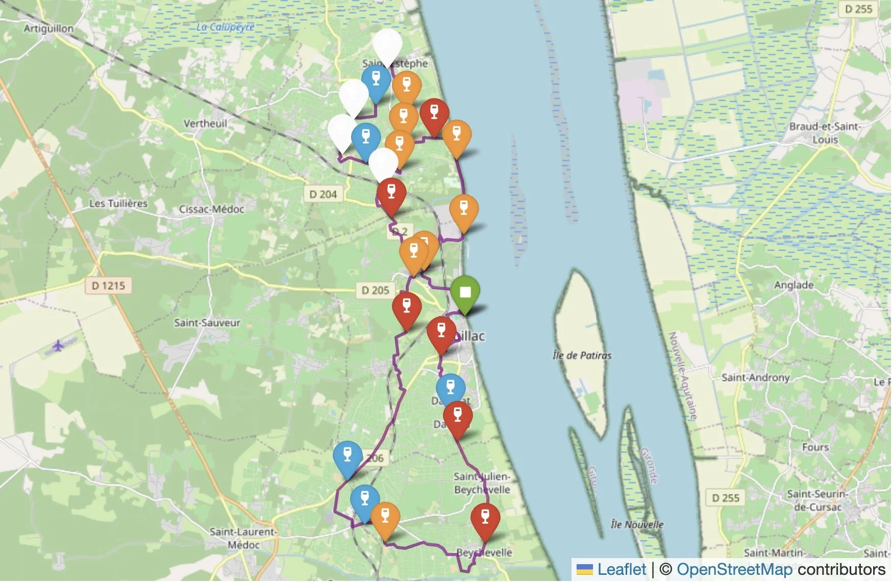 Optimising our Médoc Marathon Route