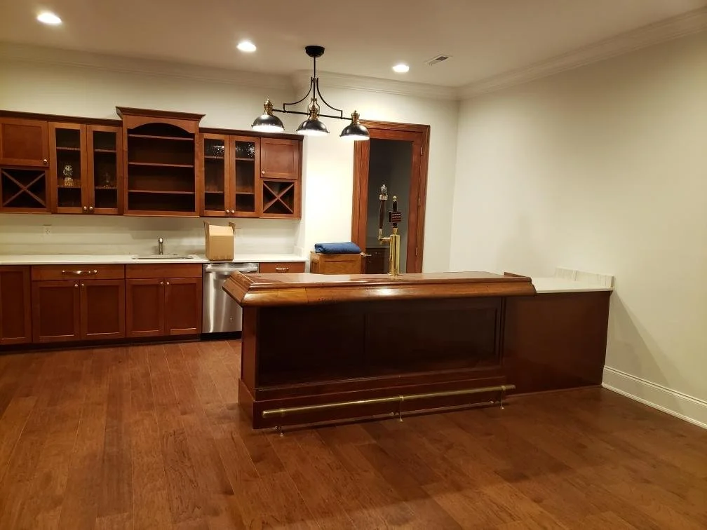 New home upgrade - custom install - expert skills - antique counter top