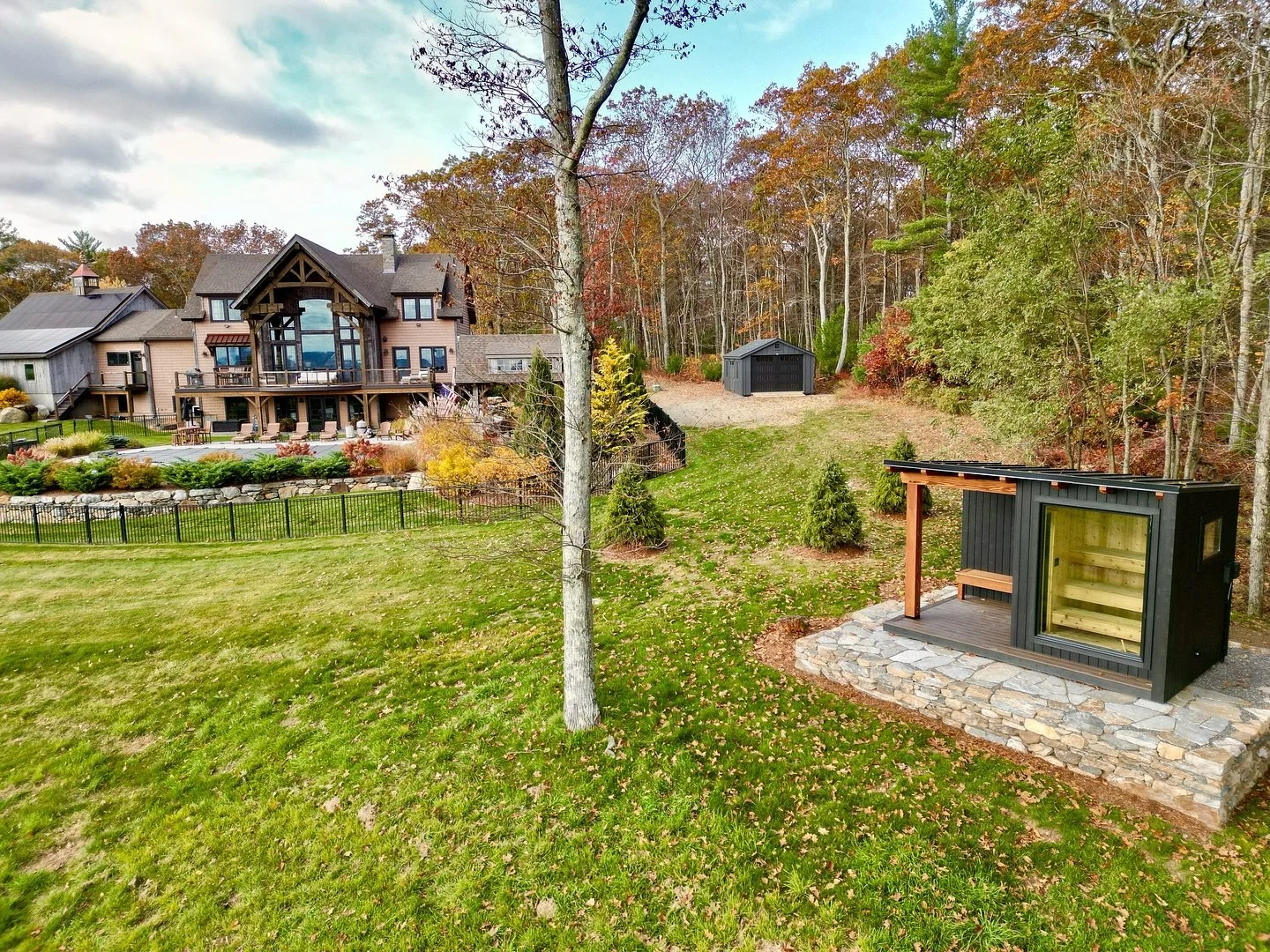 This Timber Essex Sauna sits high on the mountain with panoramic views, fresh air, and a beautifully crafted outdoor sauna space designed for wellness, relaxation, and year-round restoration.