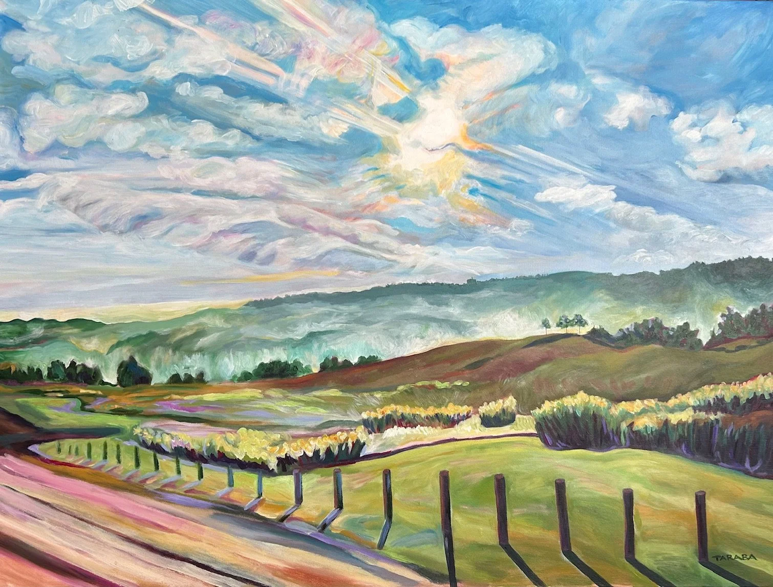 Luminous Awakening, Jo-Anne Taraba, acrylic on canvas, 30 x 40