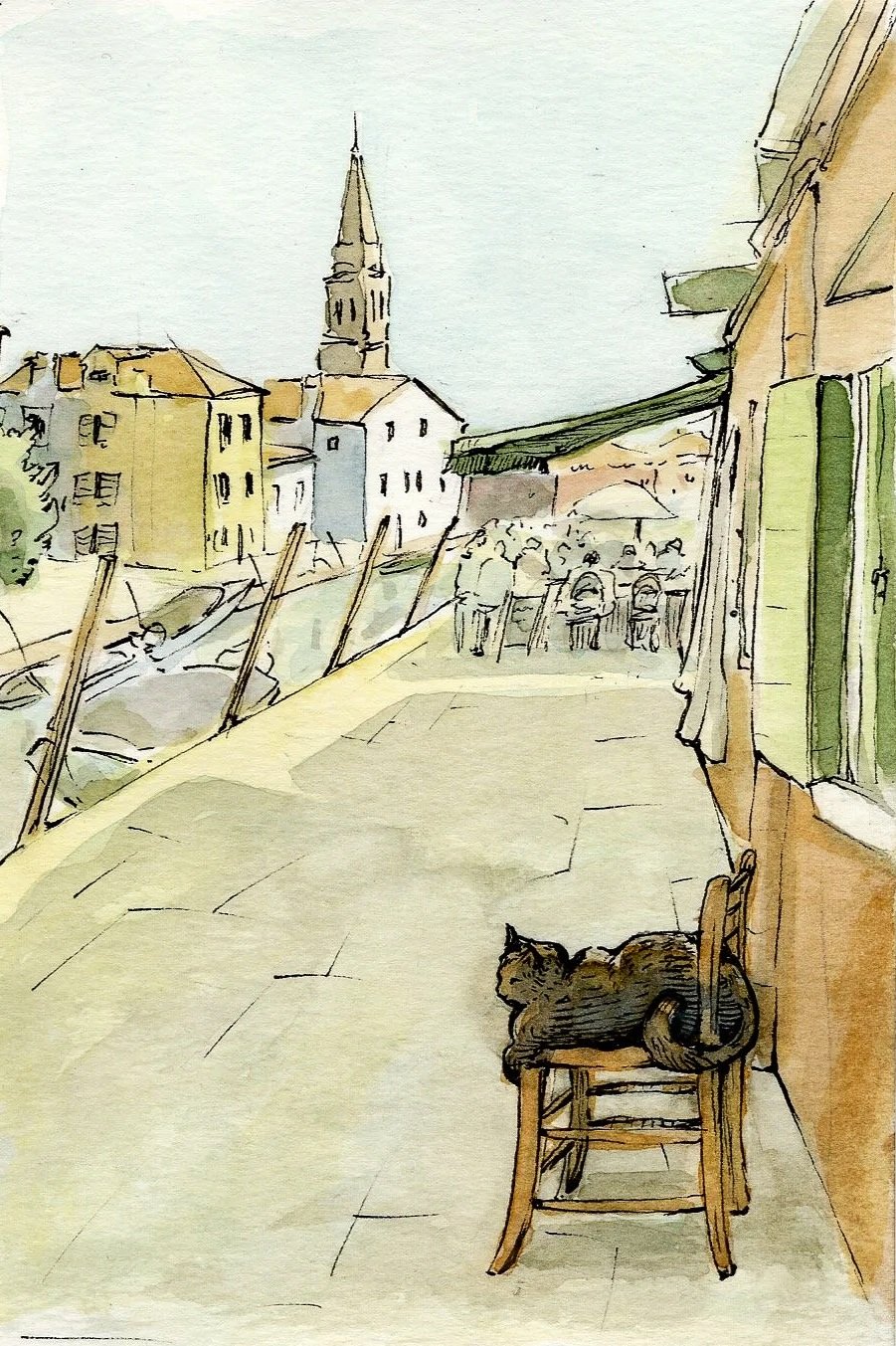 Venice Cat - Watercolor and Ink (May 2026)