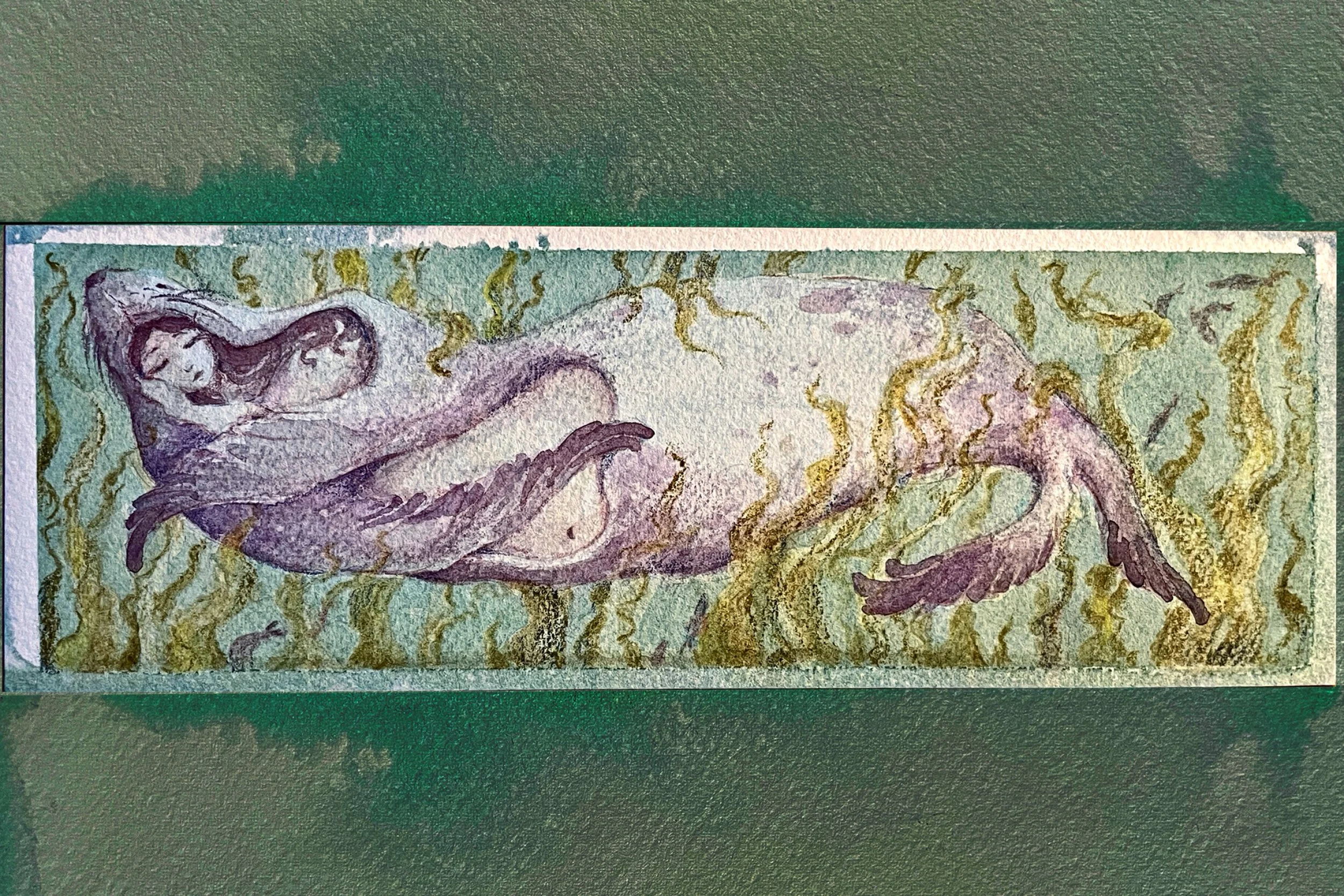 Selkie - watercolor, colored pencil (2026)