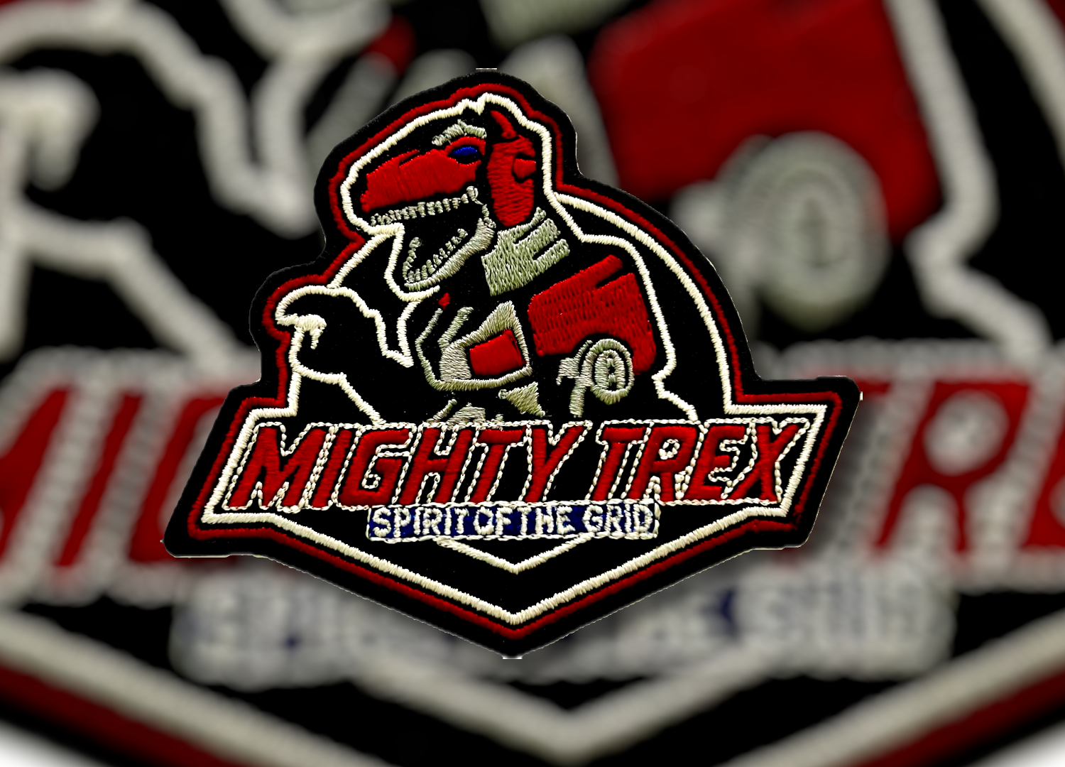 Mighty T-Rex Front Design Iron on Patch