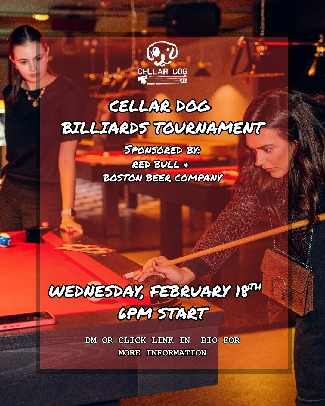 🎱💘 Love is in the air&hellip;and on the table💘🎱

Join us on February 18th for a special Valentine&rsquo;s&ndash;inspired Blind Doubles Billiards Tournament. You bring the love (or luck), we&rsquo;ll handle the matchups. 👀

We&rsquo;ve got two in
