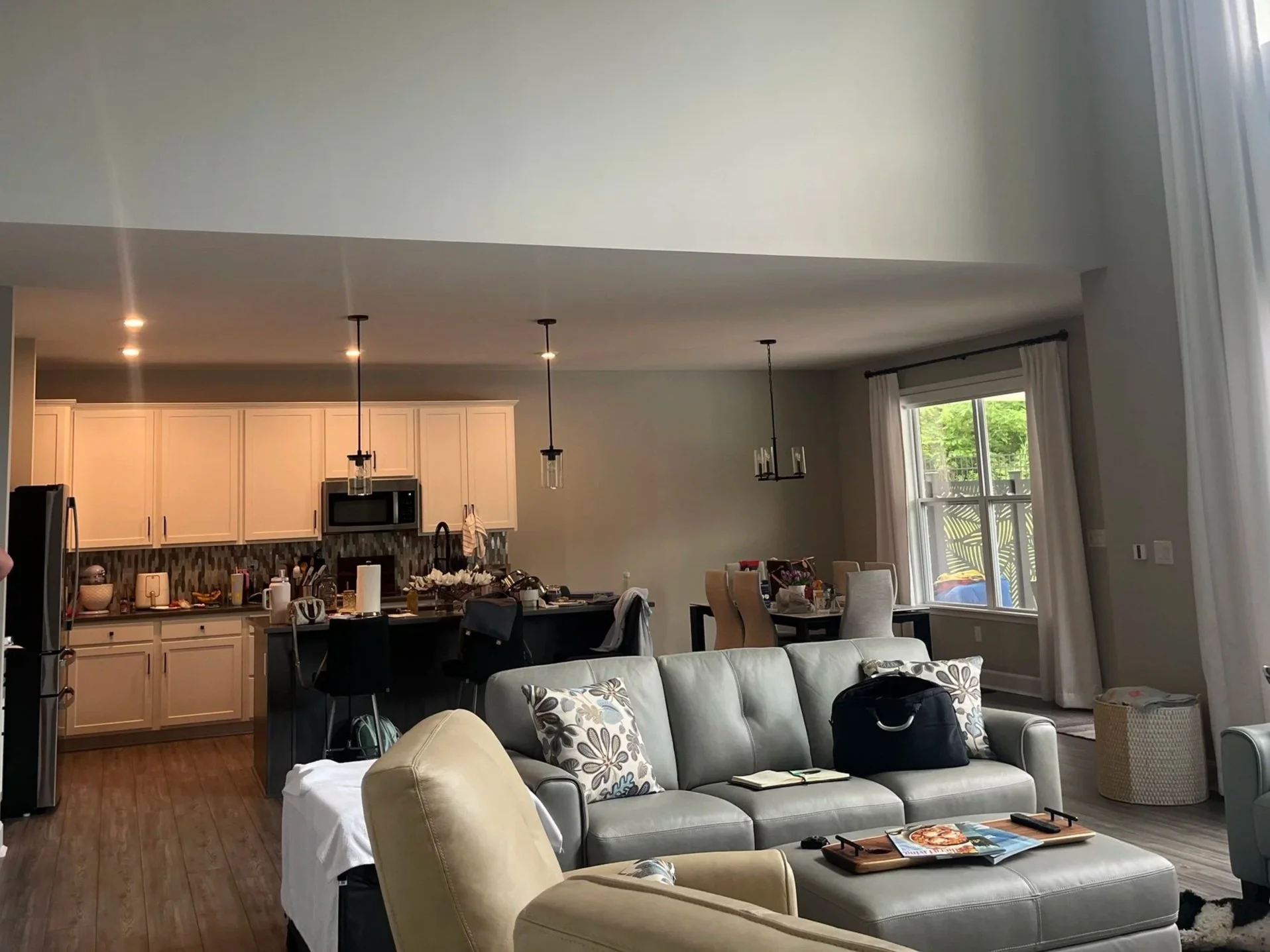 Before photo showing original layout of a residential living space before remodel design in Cincinnati, Ohio