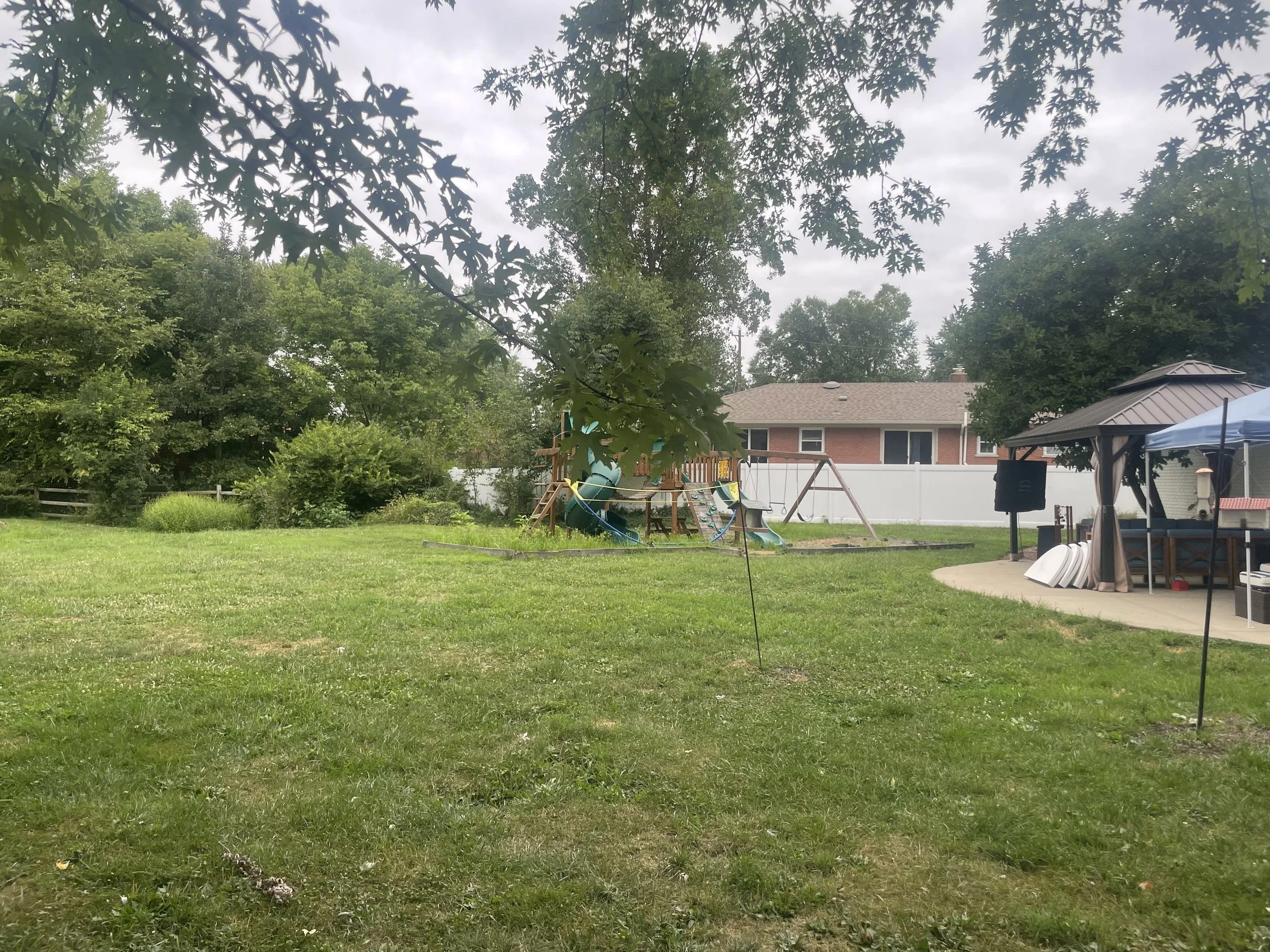 Before photo of an outdoor living space prior to renovation in Cincinnati, Ohio.