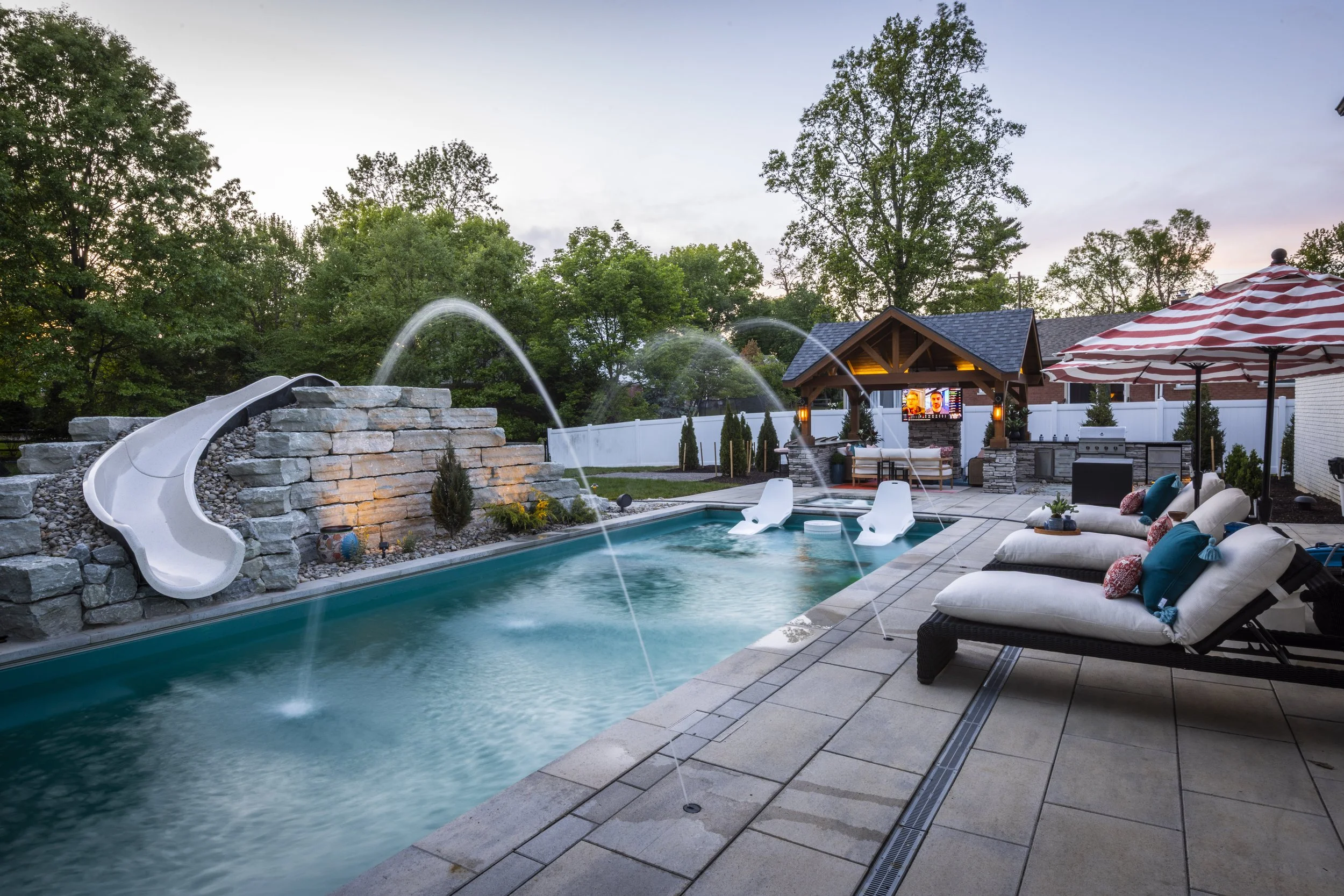 After photo of a completed outdoor living space renovation in Cincinnati, Ohio