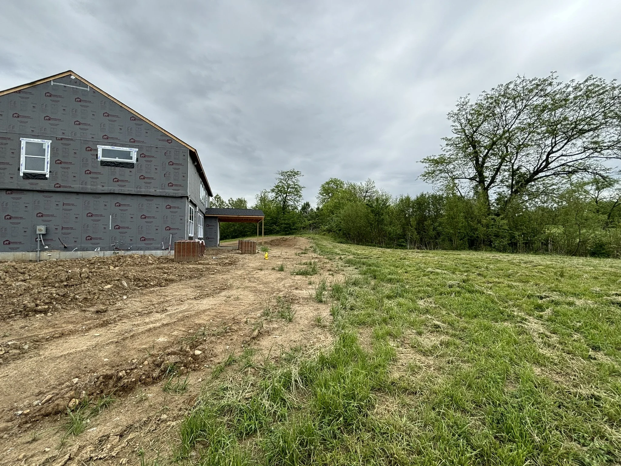 Before photo of an outdoor living space prior to renovation in Cincinnati, Ohio.