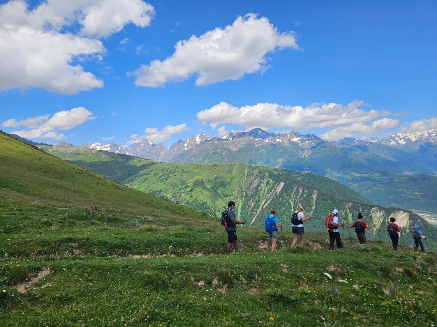 Hikers in Svaneti