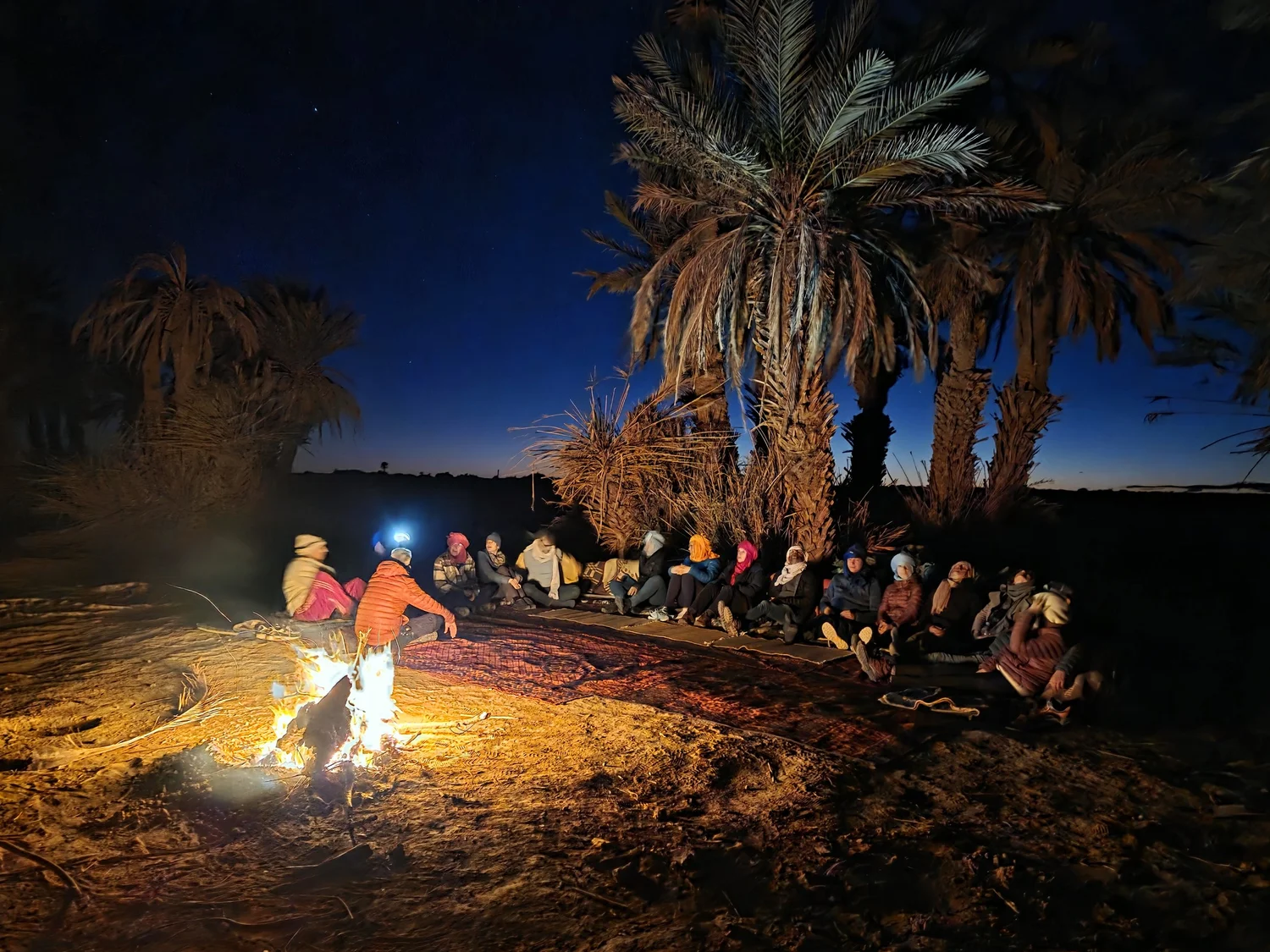 Kampvuur in de Sahara